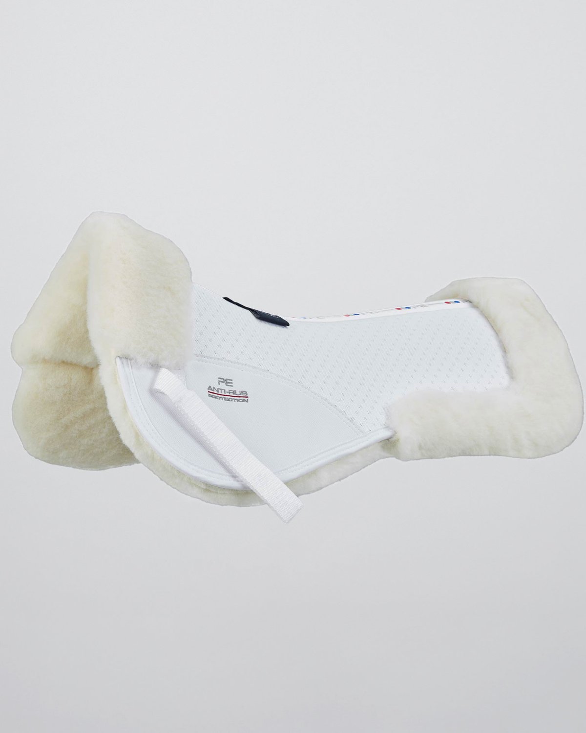 Premier Equine Airtechnology Shockproof Wool Saddle Pad - Half Pad White/Natural Wool