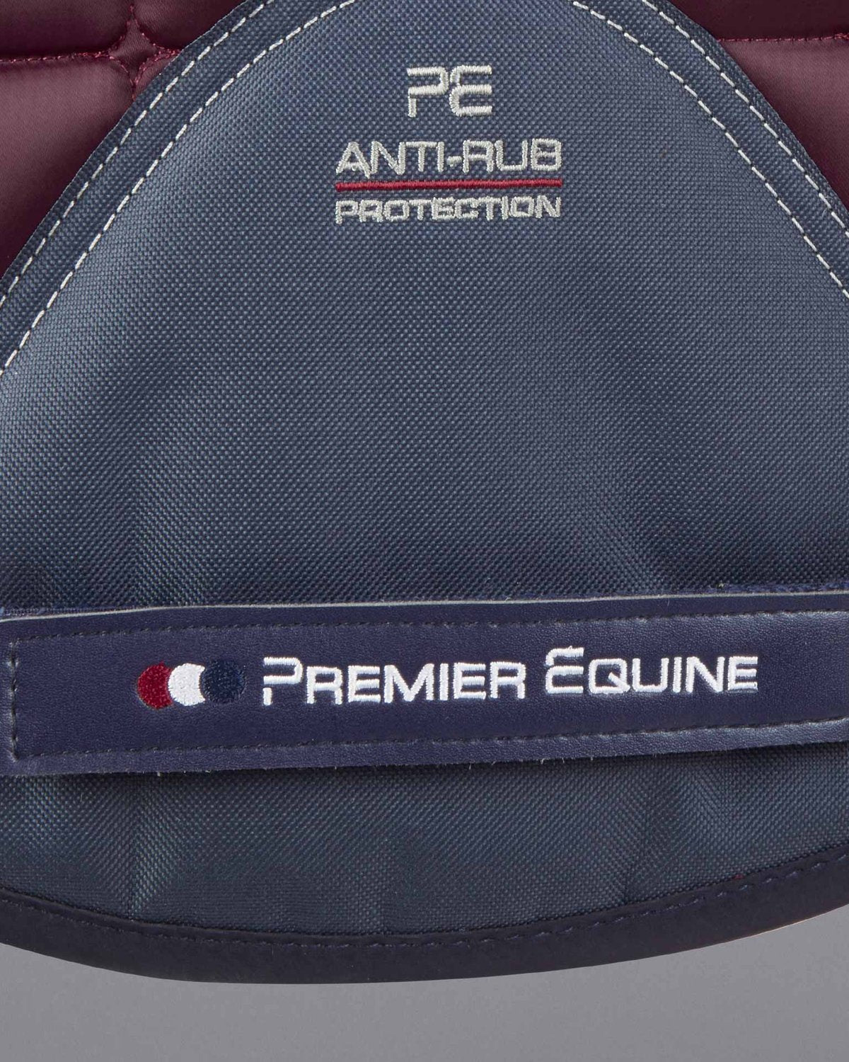 Premier Equine Armada Wine Dressage Saddle Pad: Anti-Rub Protection, High Wither Design.