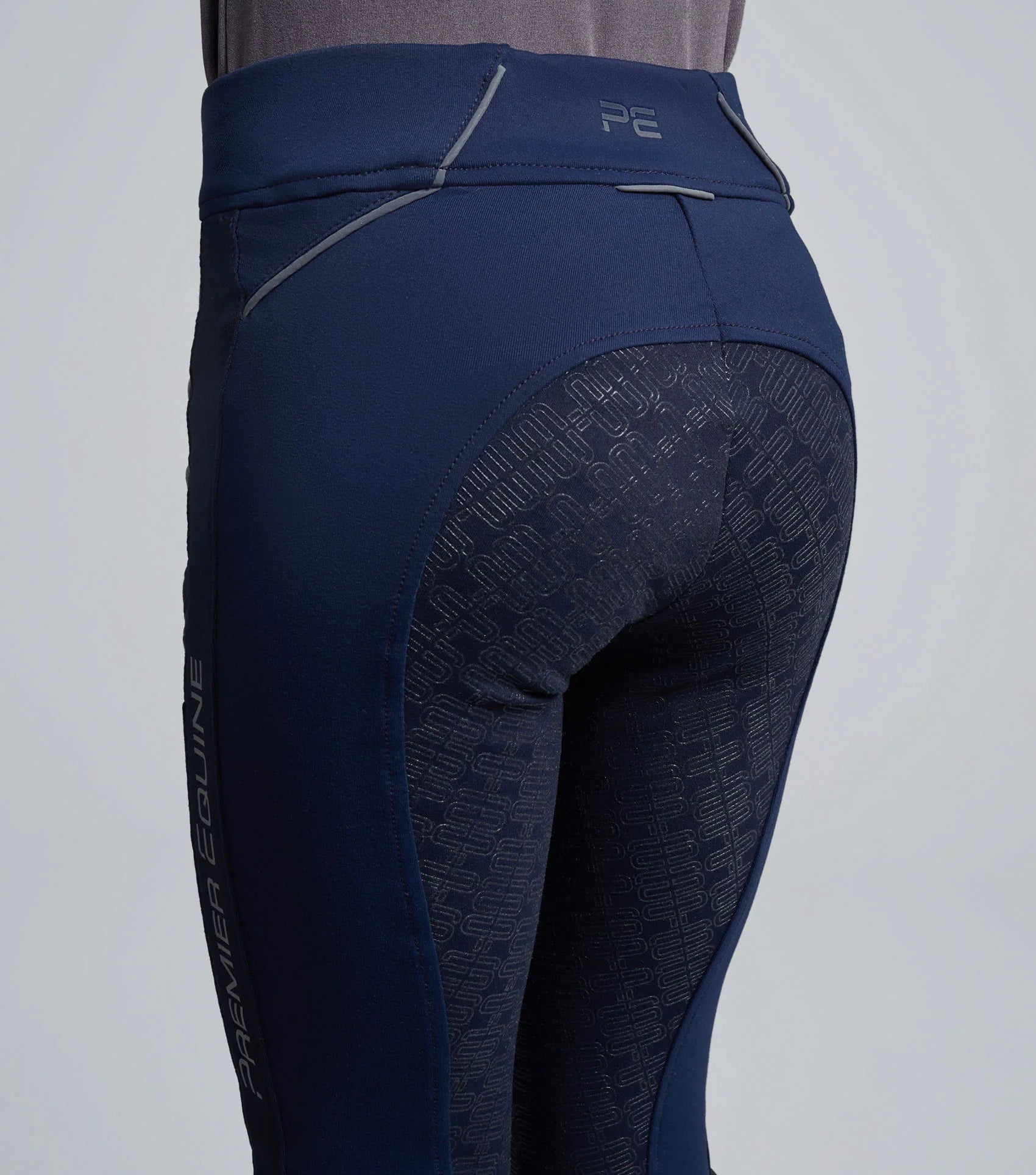 Premier Equine Astrid Girls Full Seat Gel Riding Tights - Navy Equestrian Apparel