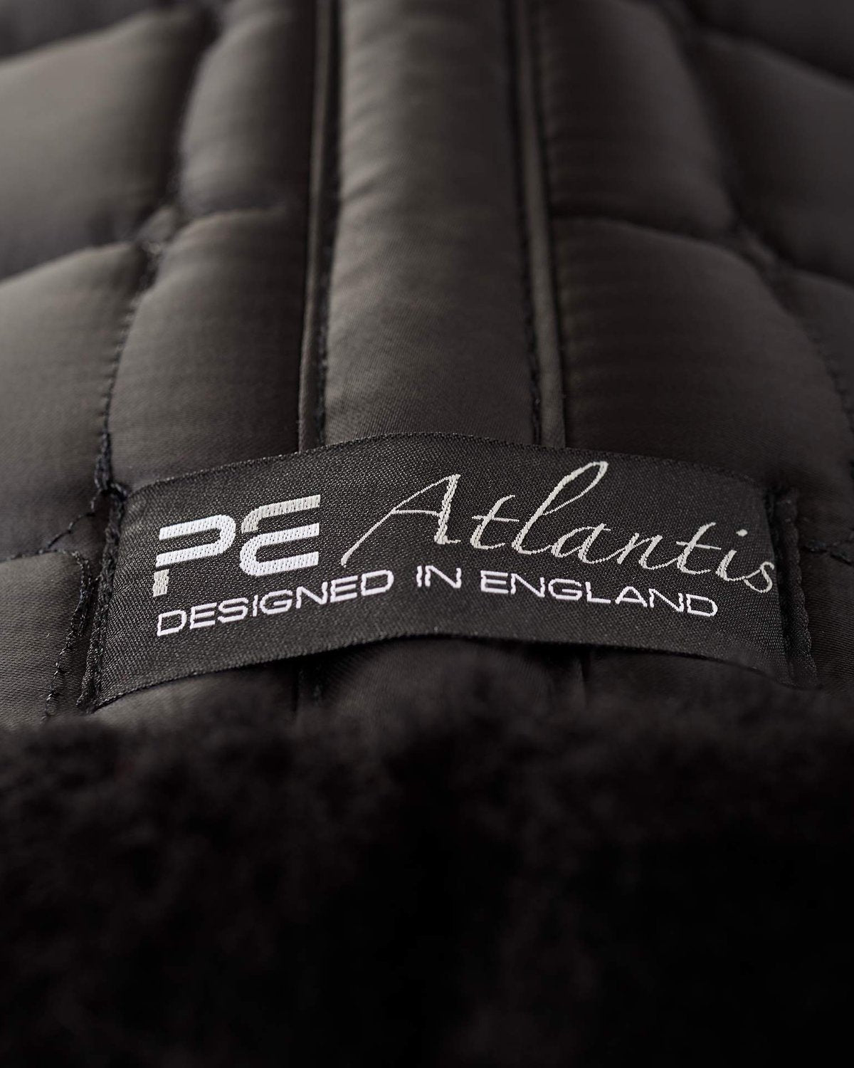 Premier Equine Atlantis Saddle Pad: GP/Jump, Satin Wool, Black - Equestrian Comfort & Style