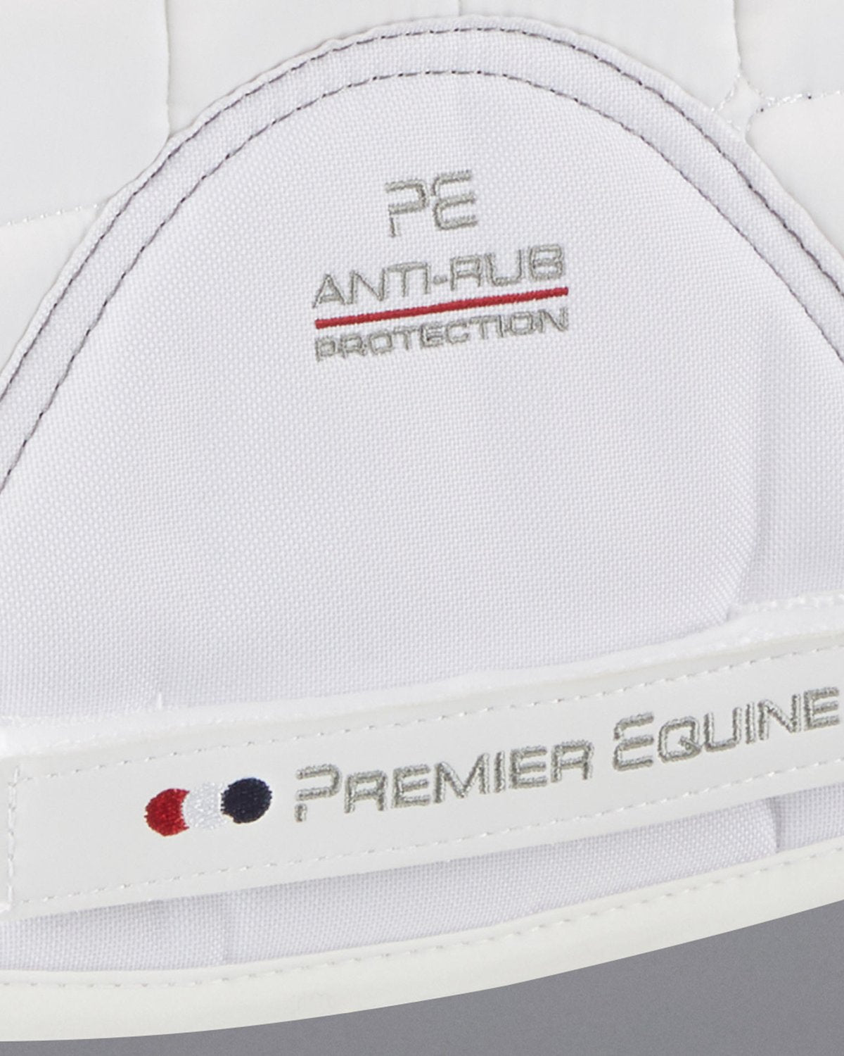 Premier Equine Atlantis White Saddle Pad: Anti-Rub, Merino Wool GP/Jump Square