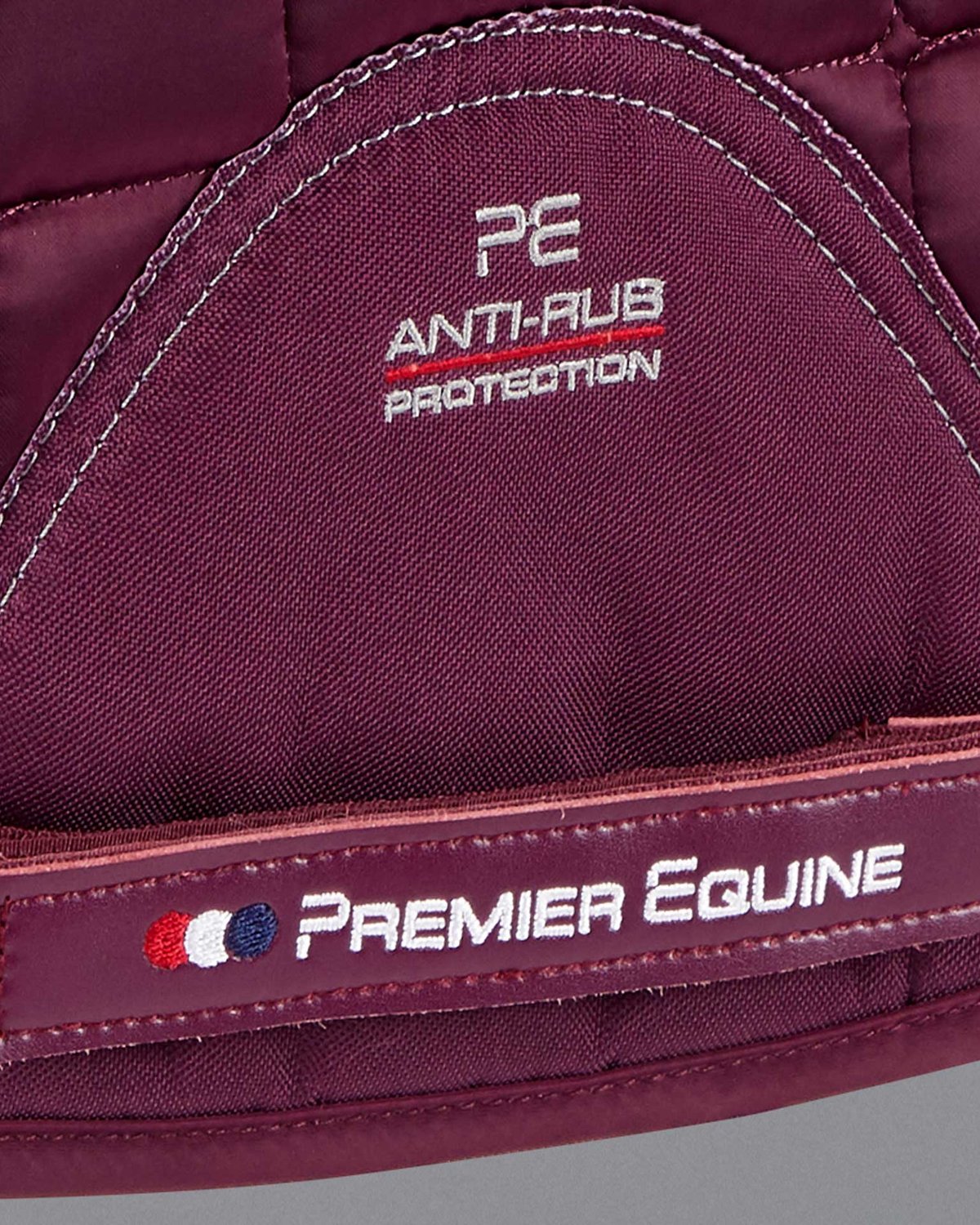 Premier Equine Atlantis Wine Saddle Pad: Equestrian Wool GP/Jump Square for Horse Riding Comfort & Anti-Rub Protection