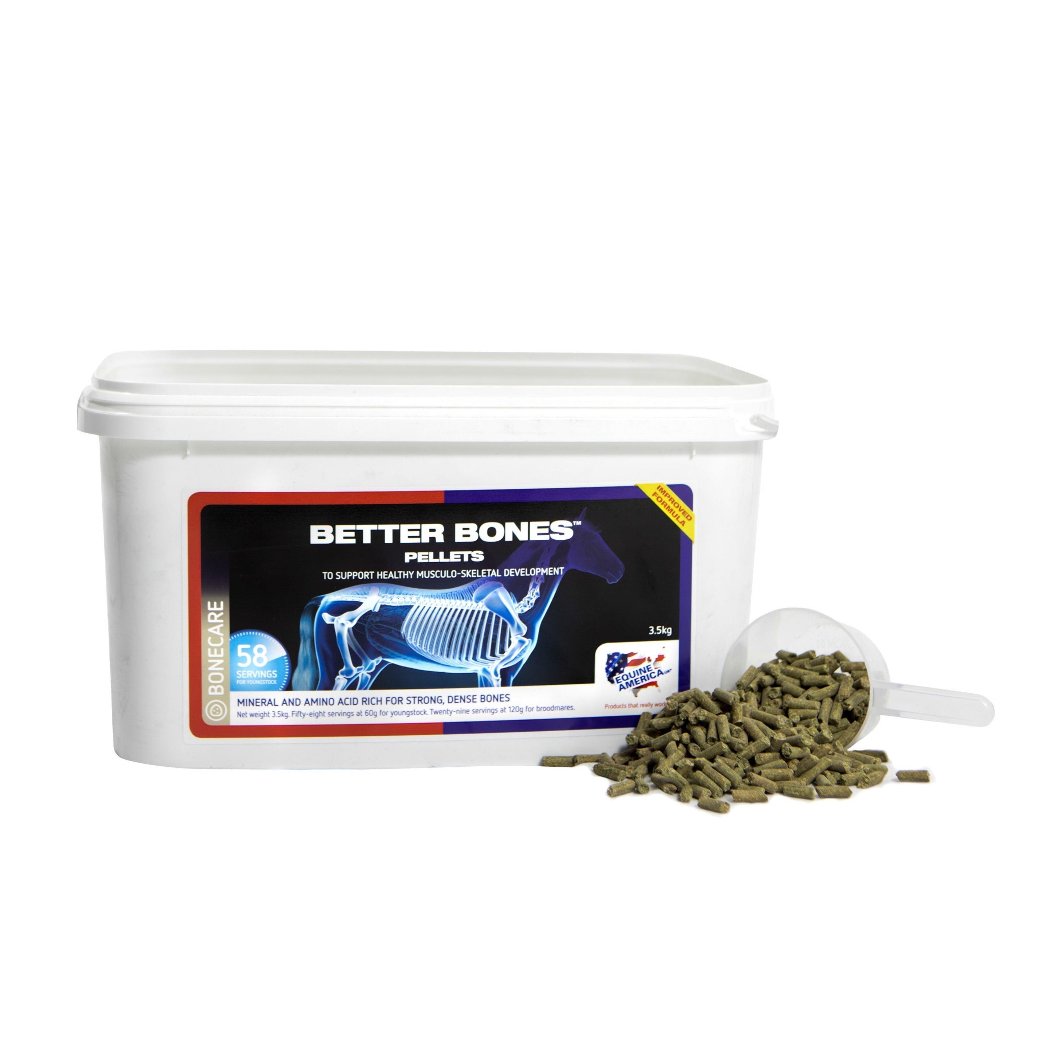 Equine America Better Bones Horse Supplement Pellets 3.5kg for Bone & Muscle Development