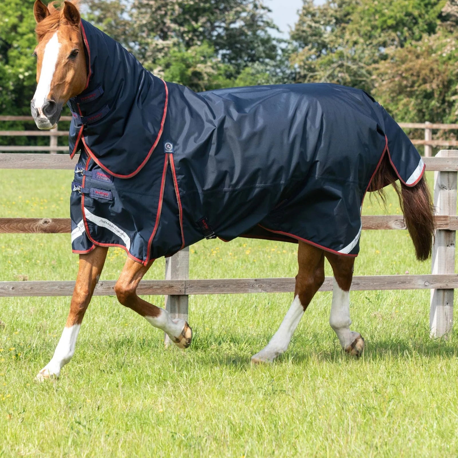 Premier Equine Buster 150g Turnout Rug with Classic Neck Cover Navy