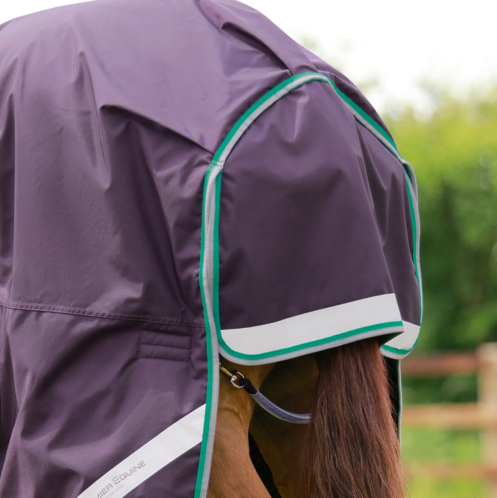 Premier Equine Buster 200g Turnout Rug with Snug-Fit Neck Cover Purple