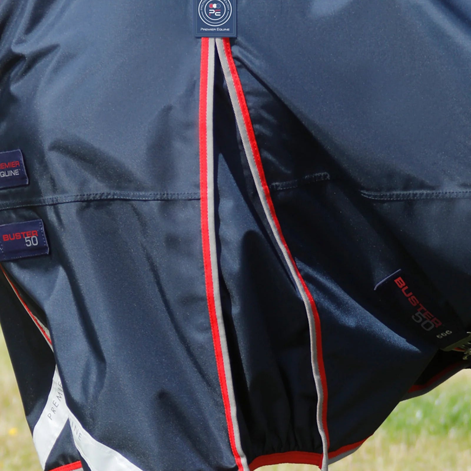 Premier Equine Buster 50g Turnout Rug with Snug-Fit Neck Cover Navy