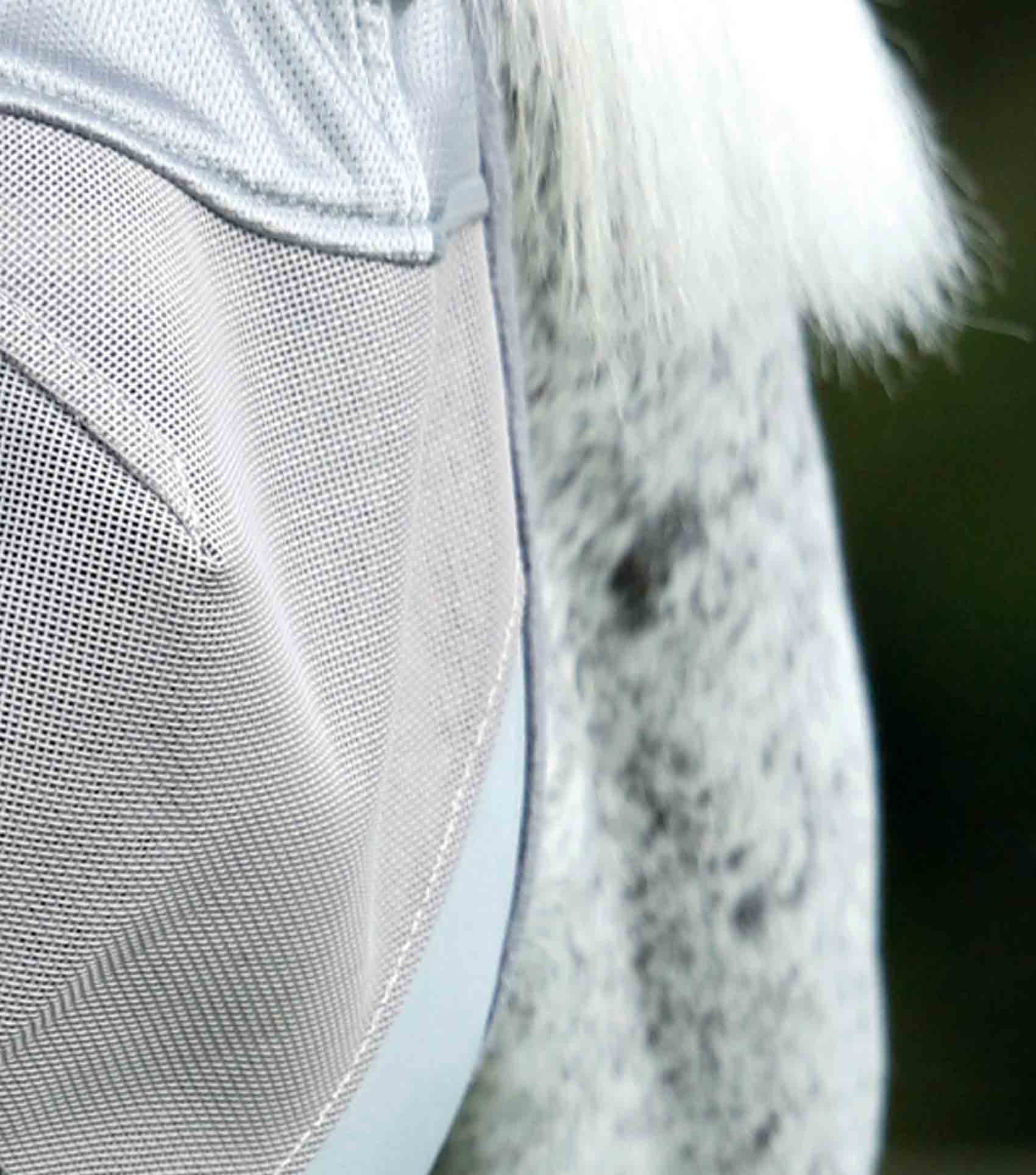 Premier Equine Buster Fly Mask Xtra Silver: UV Protective Horse Fly Mask
