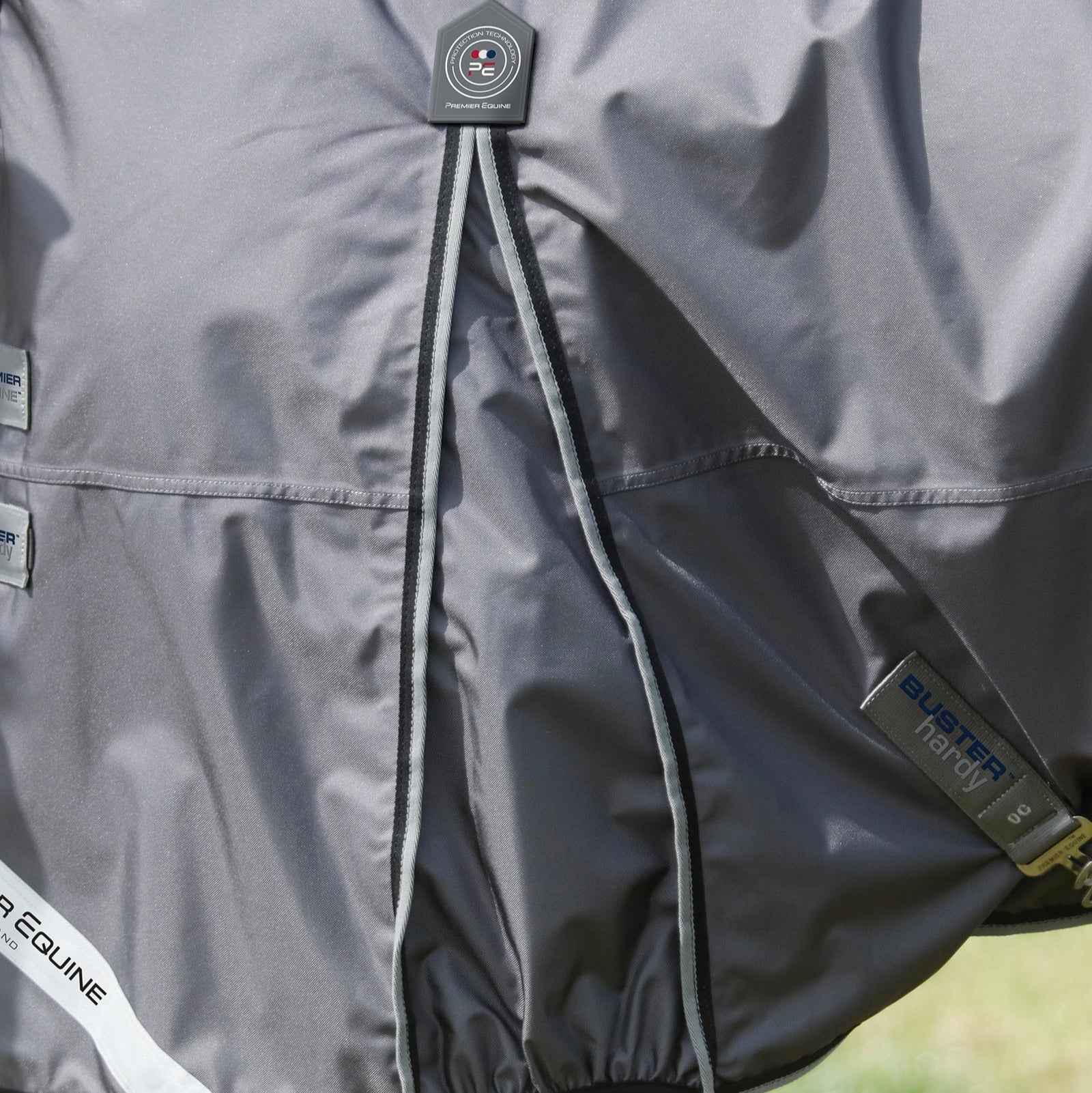 Premier Equine Buster Hardy 0g Half Neck Turnout Rug Grey