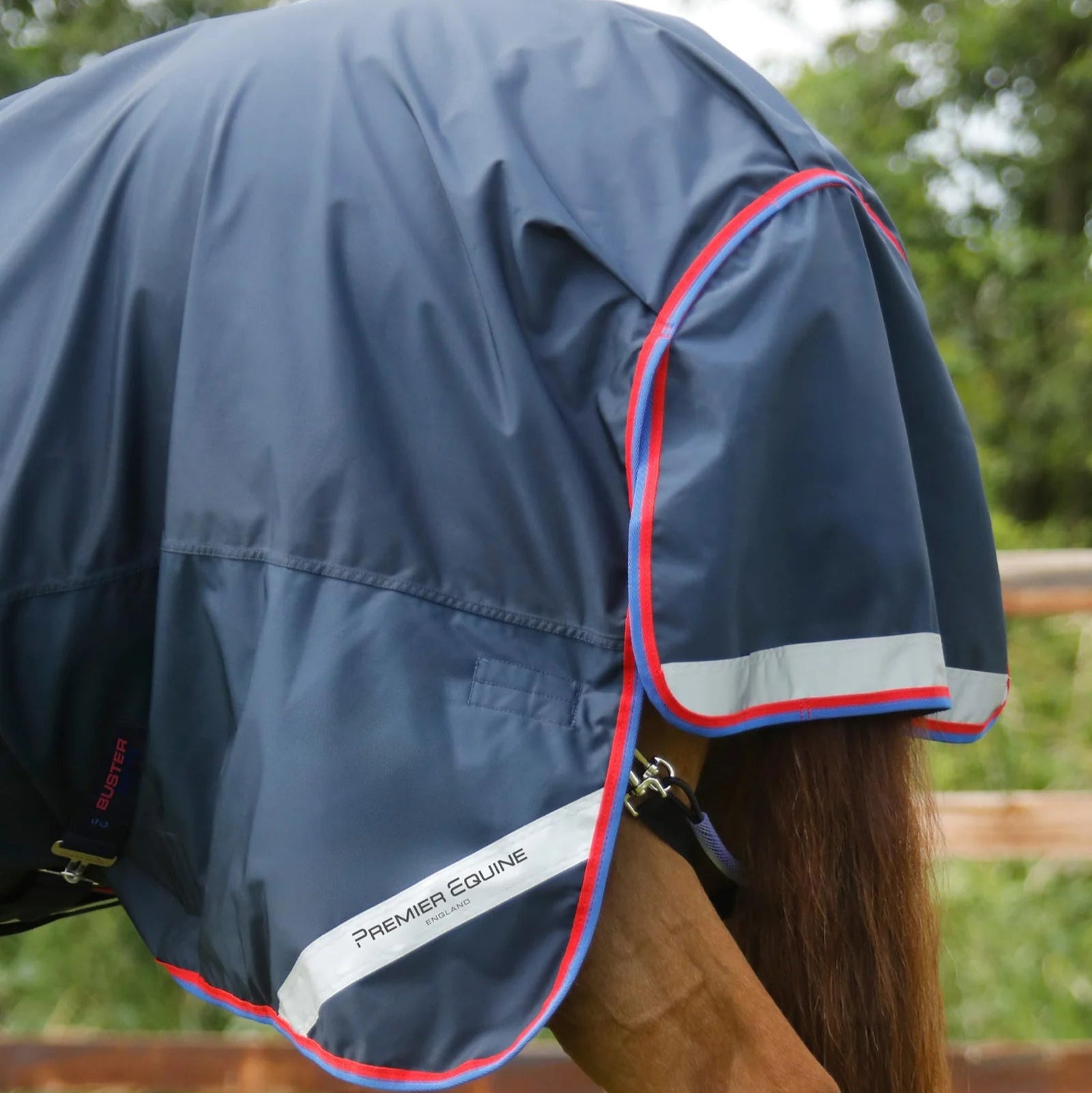 Premier Equine Buster Hardy 0g Half Neck Turnout Rug Navy