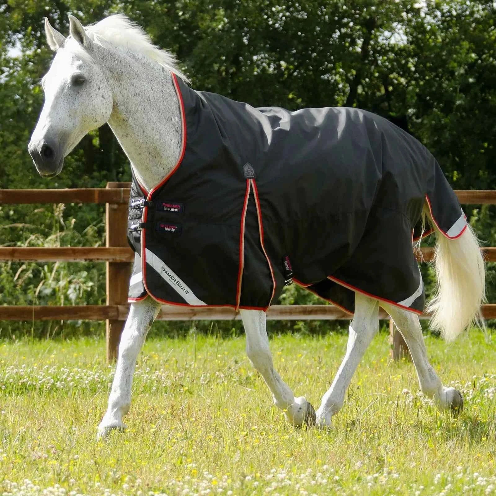 Premier Equine Buster Hardy 100g Half Neck Turnout Rug Black