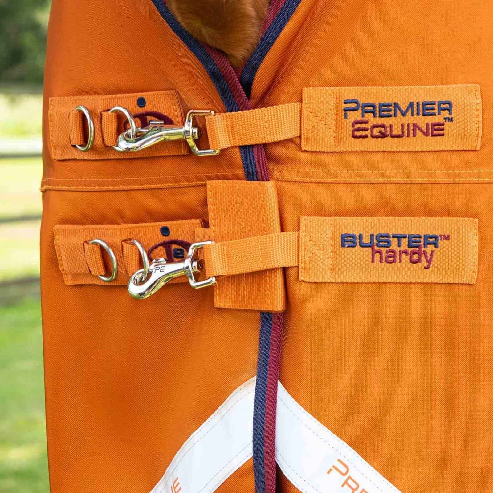 Premier Equine Buster Hardy 200g Half Neck Turnout Rug Burnt Orange