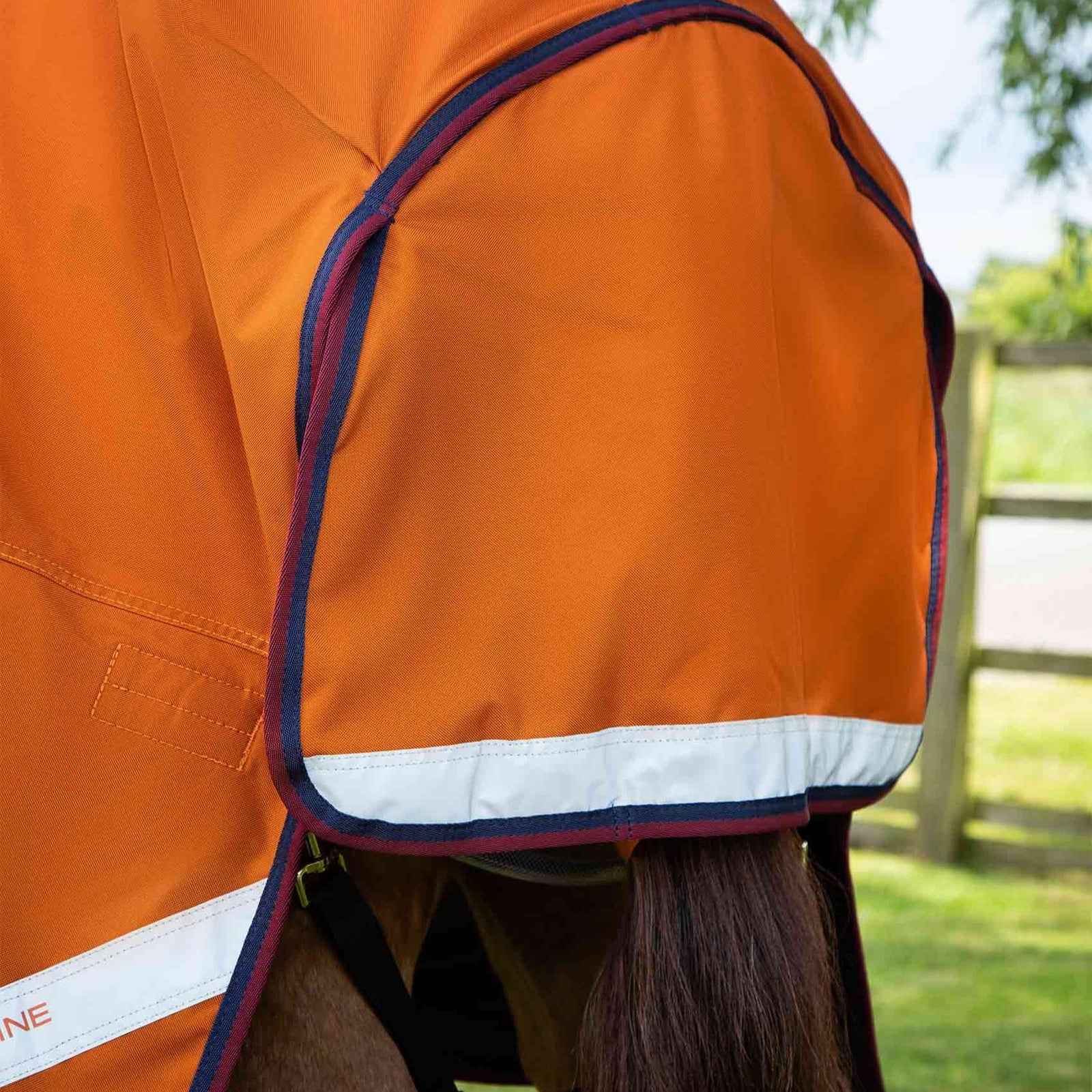 Premier Equine Buster Hardy 200g Half Neck Turnout Rug Burnt Orange