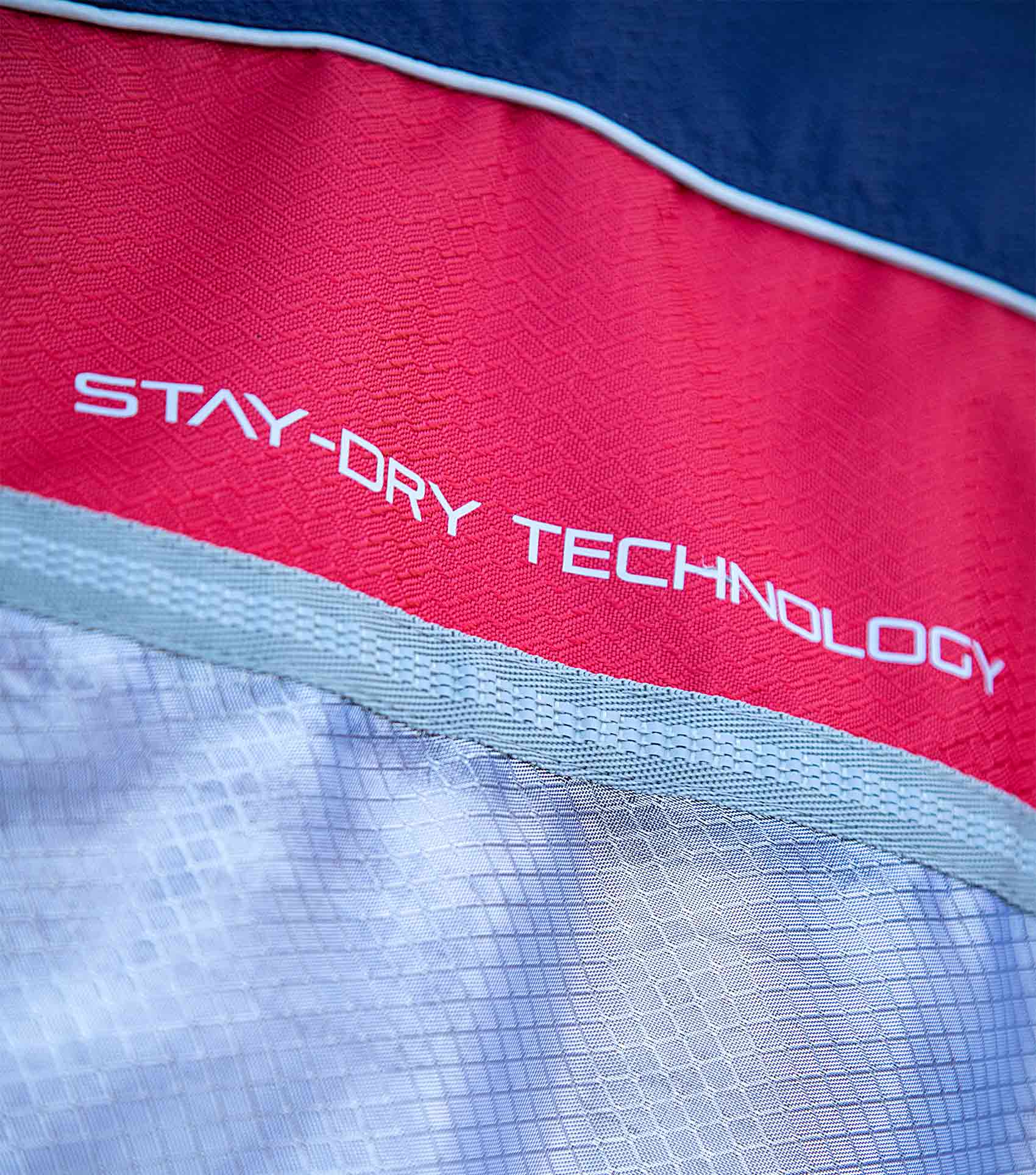 Premier Equine Buster Stay-Dry Super Lite Fly Rug Navy - Stay-Dry Technology Detail