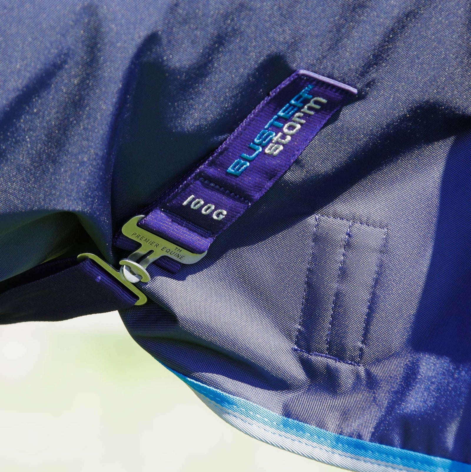 Premier Equine Buster Storm 100g Combo Turnout Rug with Snug-Fit Neck Navy