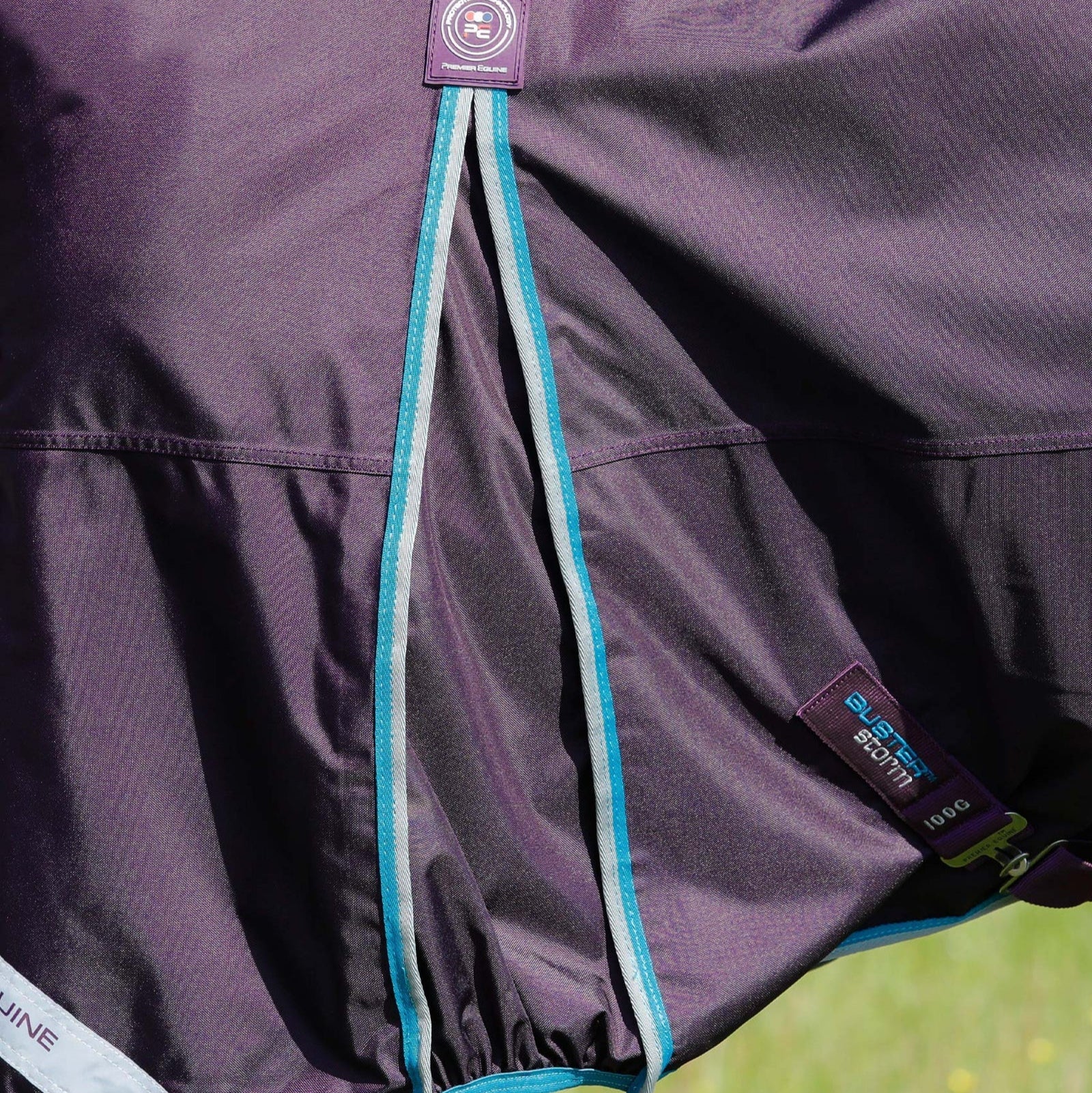 Premier Equine Buster Storm 100g Combo Turnout Rug with Snug-Fit Neck Purple