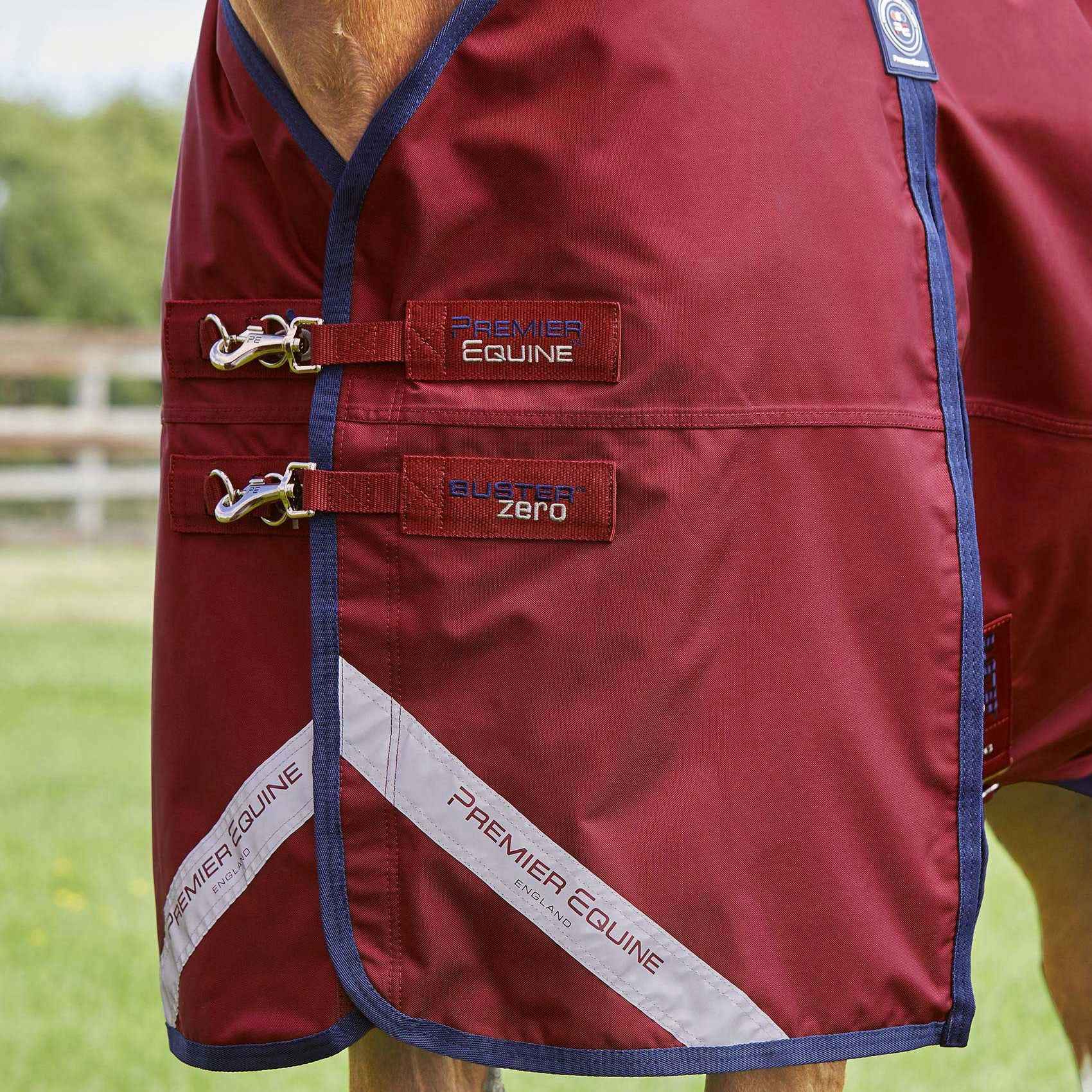Premier Equine Buster Zero Original Turnout Rug Burgundy