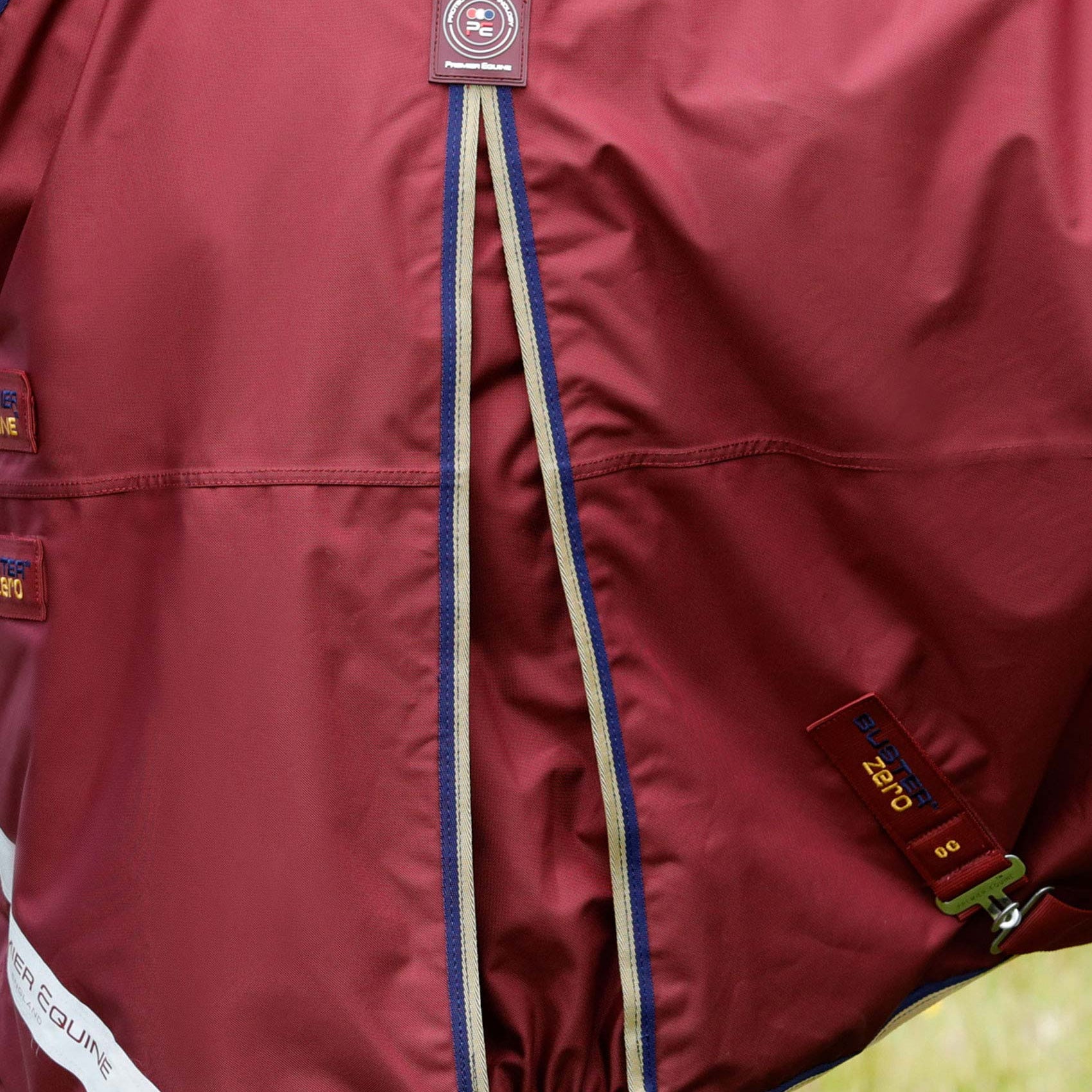 Premier Equine Buster Zero Turnout Rug with Classic Neck Cover Burgundy