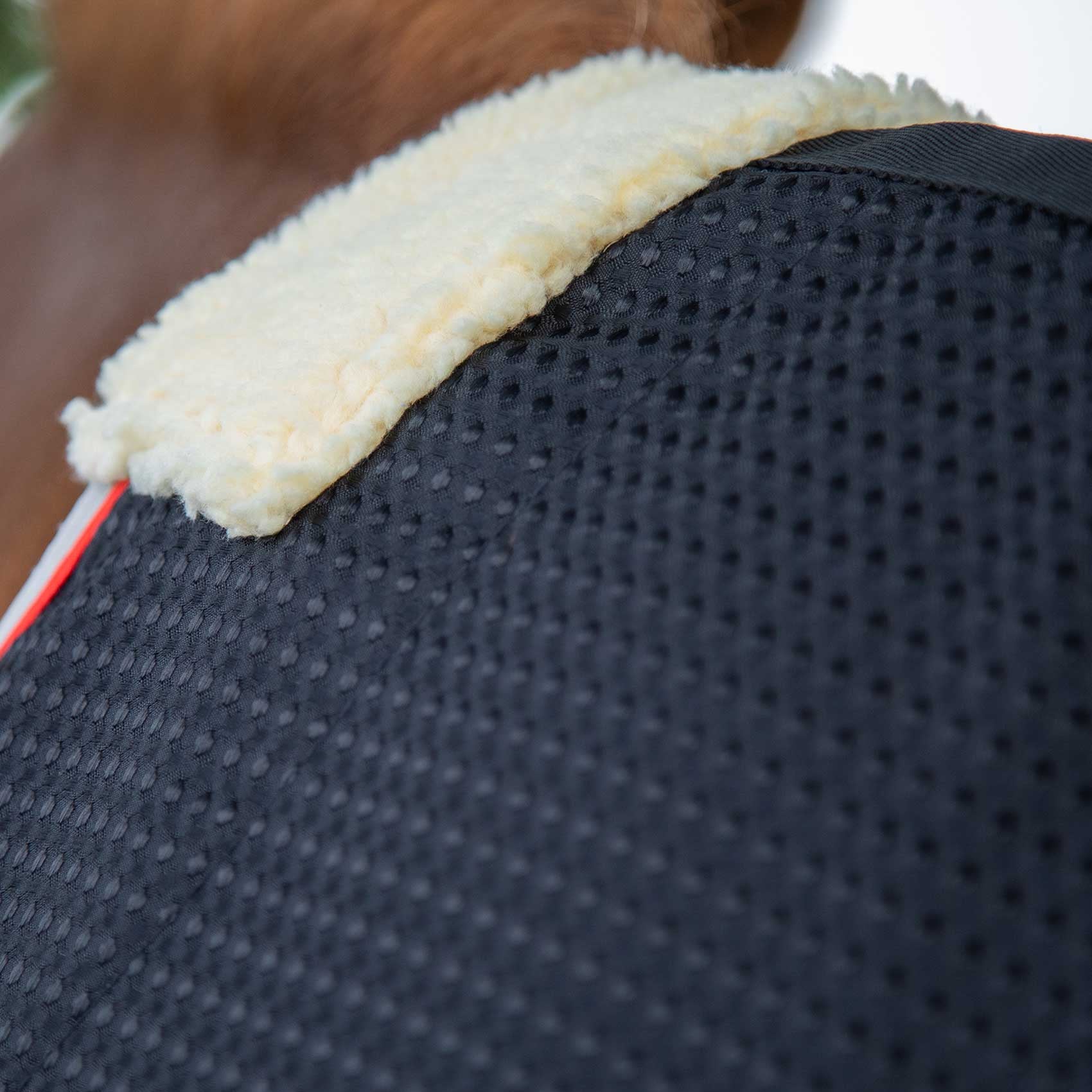 Premier Equine Buster Waffle Cooler Rug - Black Horse Rug with Waffle Weave Fabric and Fleece Wither Pad for Comfort.