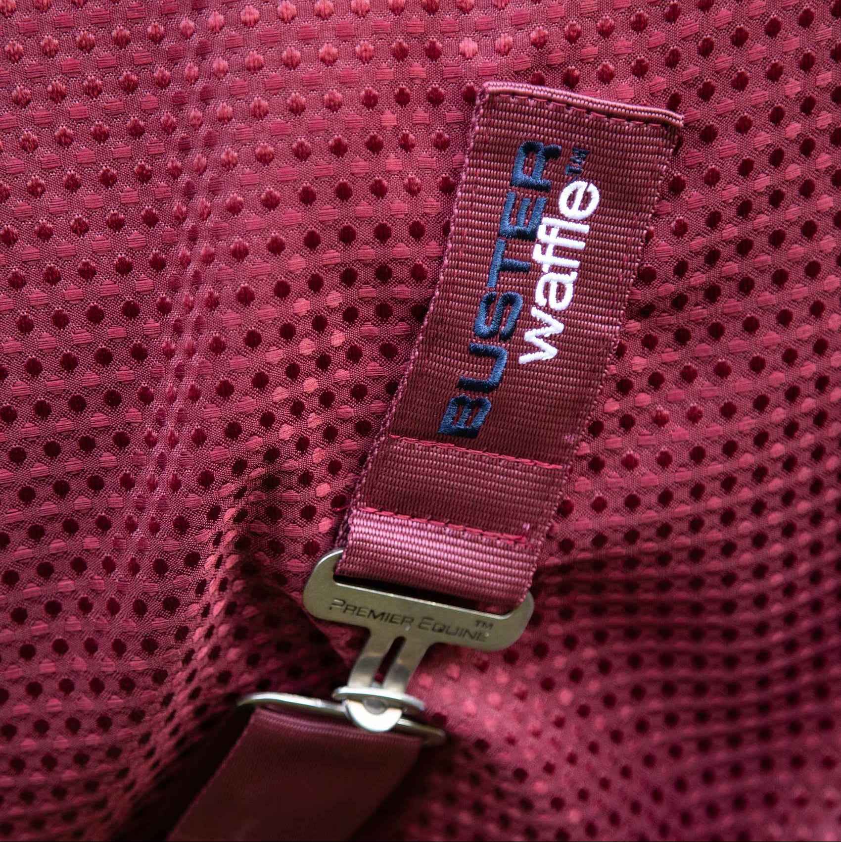 Premier Equine Buster Waffle Horse Cooler Rug Burgundy