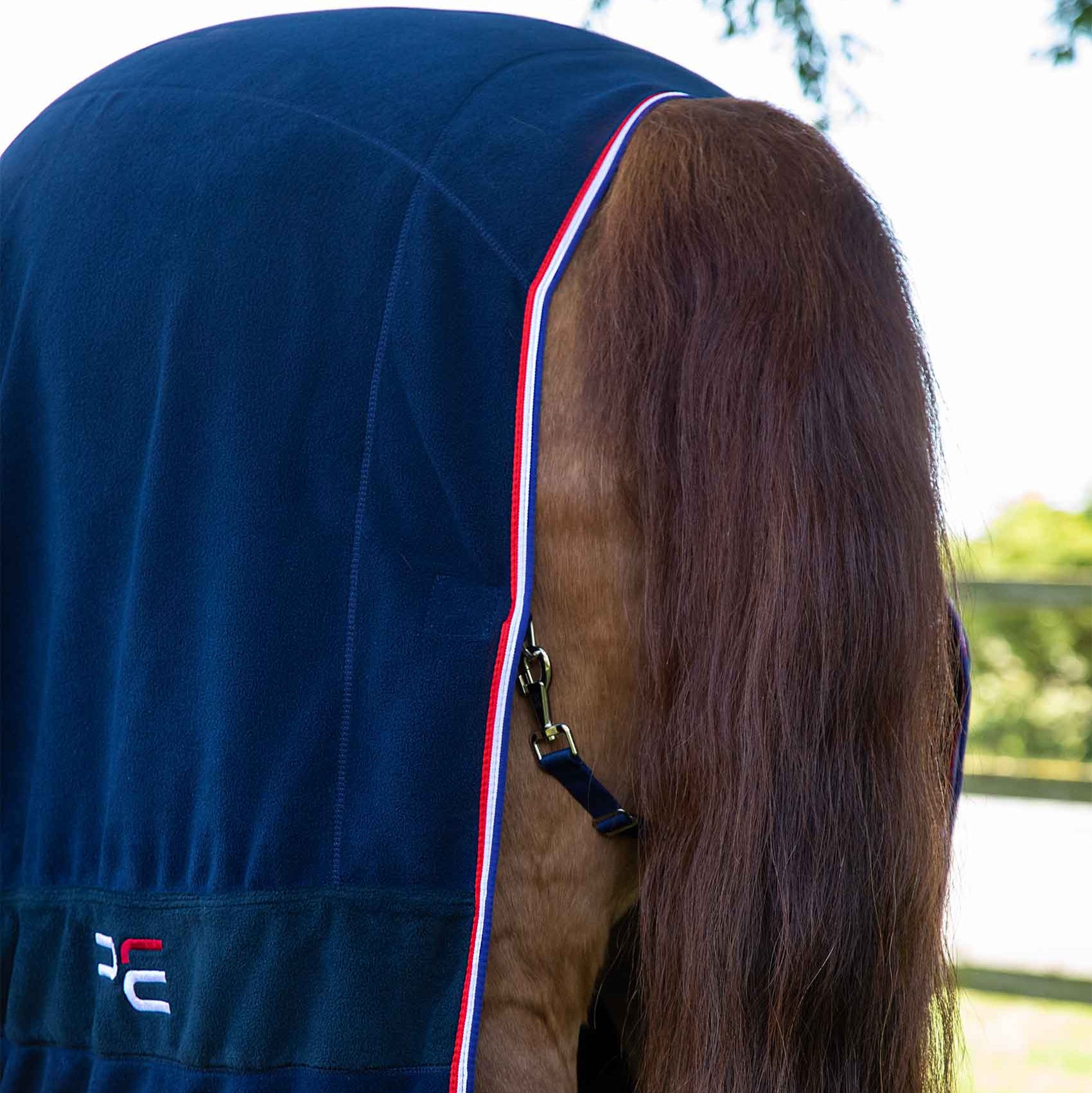 Premier Equine Buster Fleece Cooler Rug Vecto Edition Navy on Horse