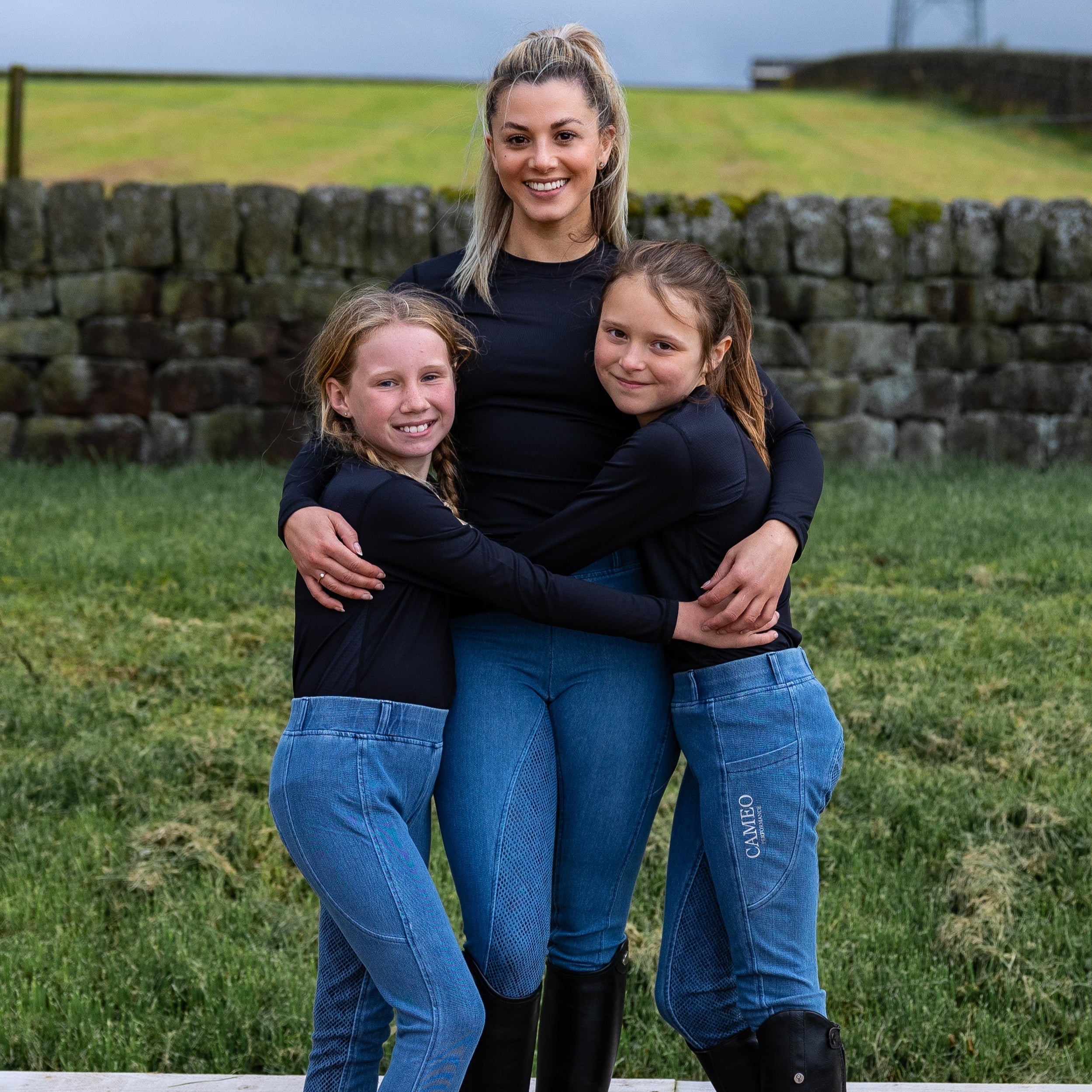 CAMEO JUNIOR DENIM TIGHTS by Equiflair: Equestrian Apparel for Young Riders