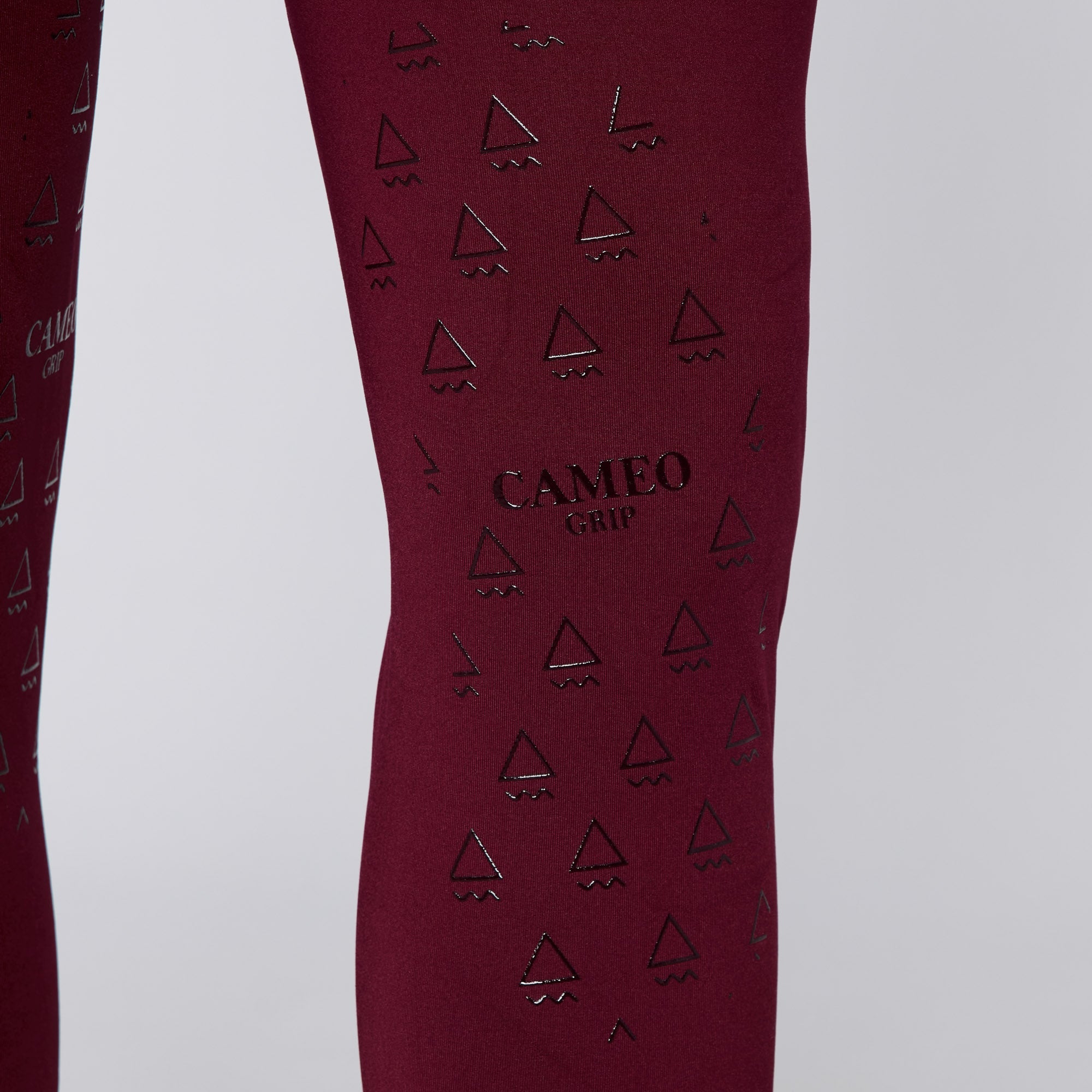 CAMEO CORE COLLECTION CRIMSON Riding Tights: Technical Fabric, Knee Silicone Grip