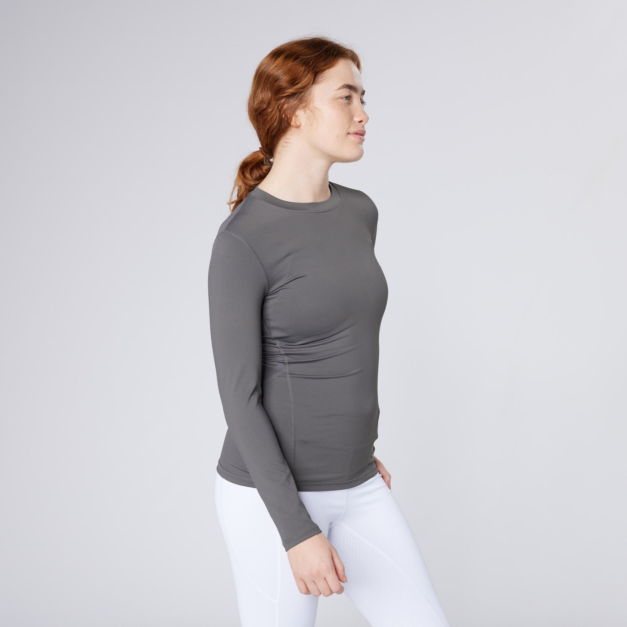 Equiflair CameoTech Charcoal Equestrian Baselayer - Long Sleeve Riding Apparel