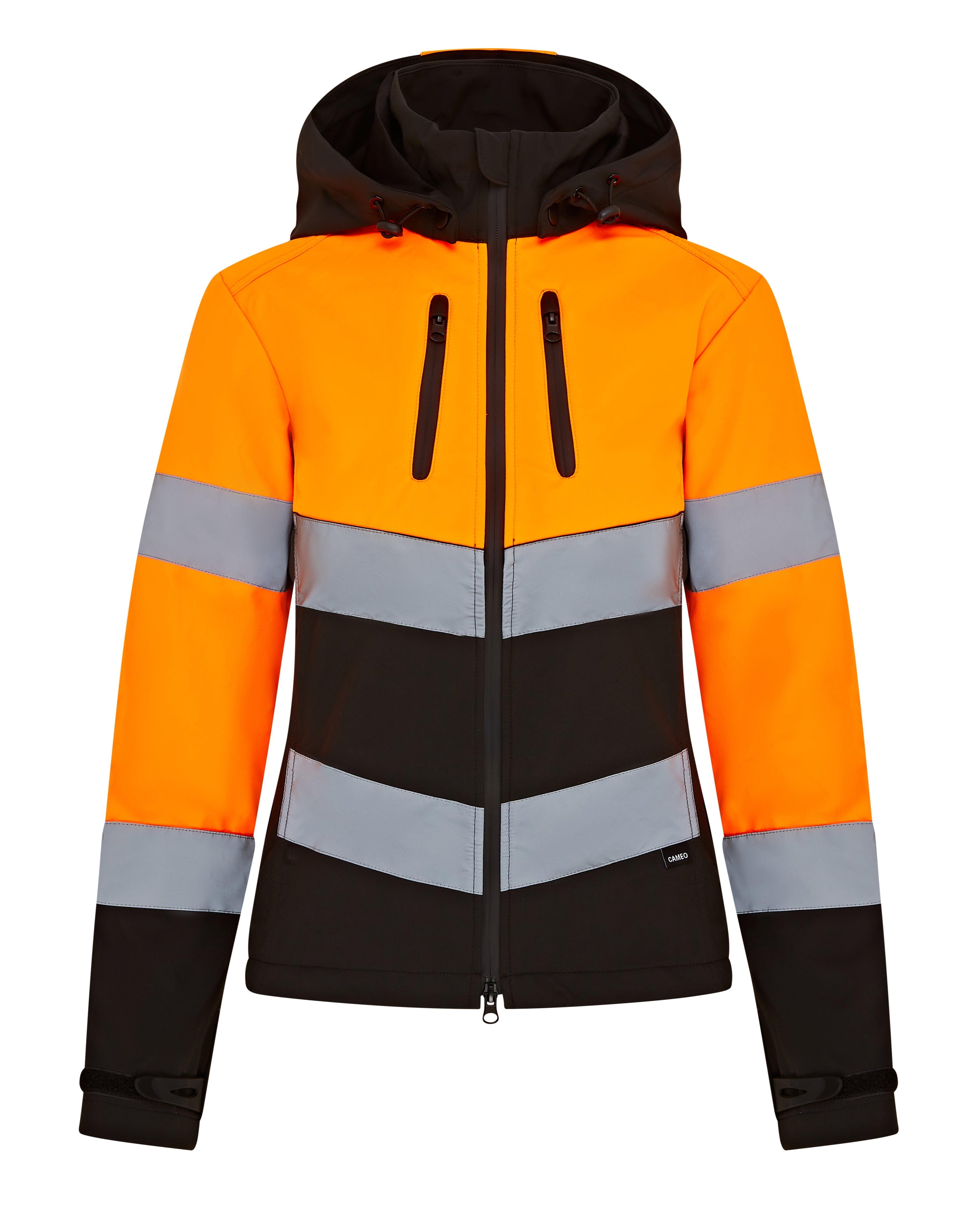 CAMEO Hi Viz Water Repellent Riding Jacket Orange - Reflective Safety Jacket