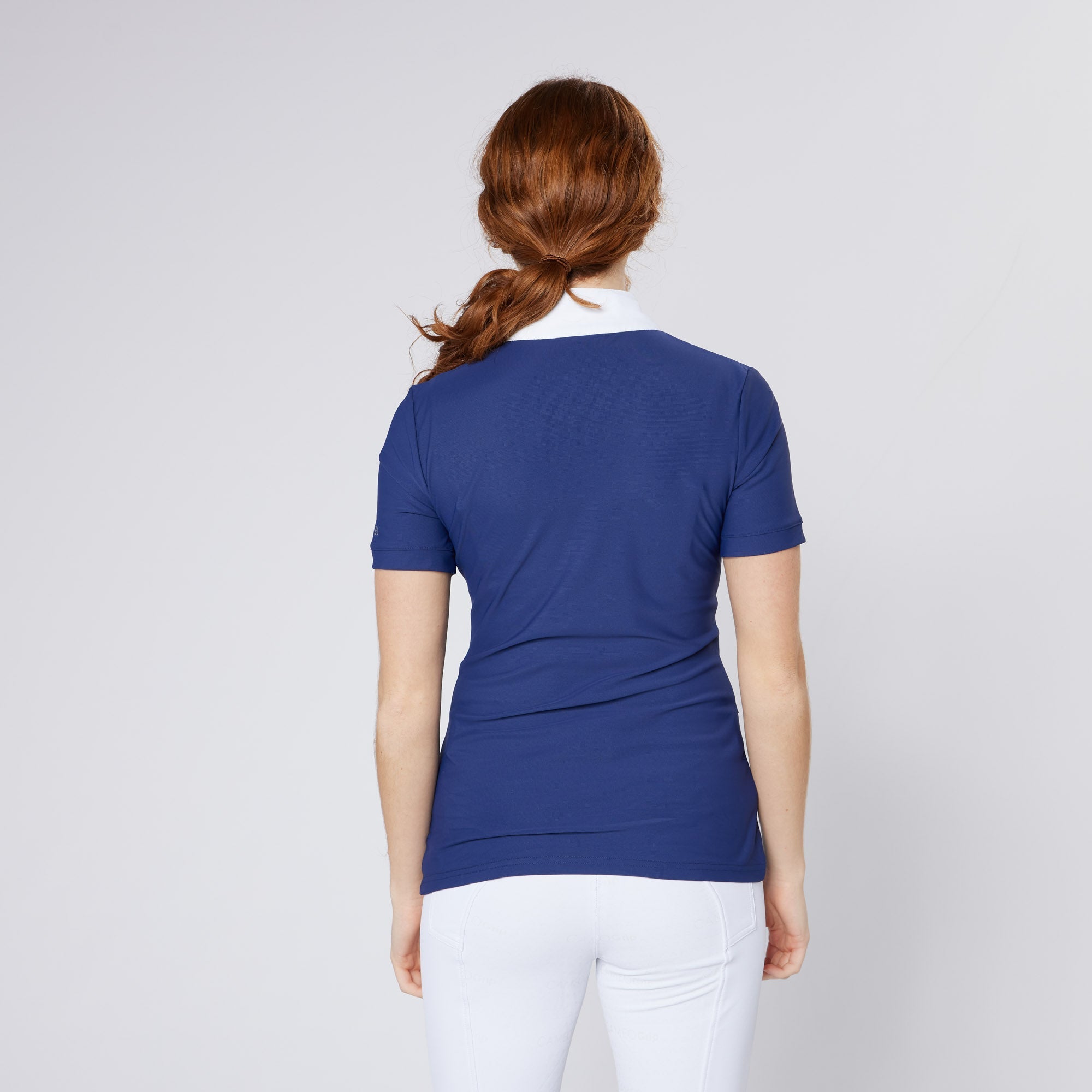 CAMEO CHARLOTTE SHOW SHIRT NAVY Back View | Equiflair Competition Apparel