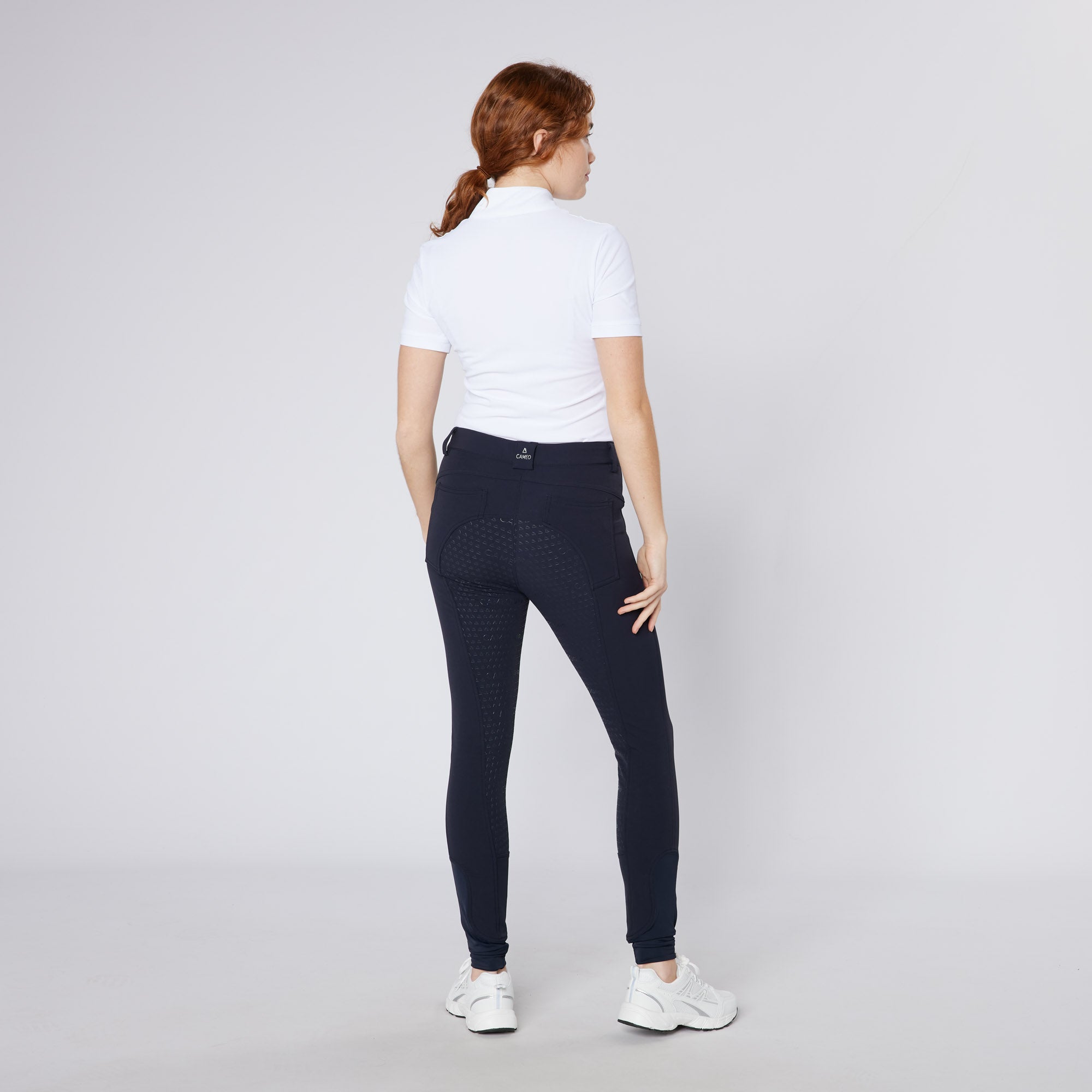 Cameo Charlotte White Show Shirt: Technical Fabric, Breathable, Lightweight Competition Apparel - Equiflair