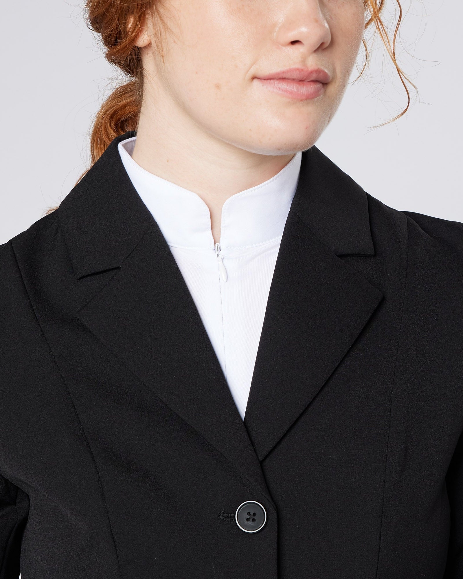 CAMEO ADA Black Show Jacket for Equestrian Competition - CameoTech Stretch Fabric, Stylish & Fitted. Equiflair