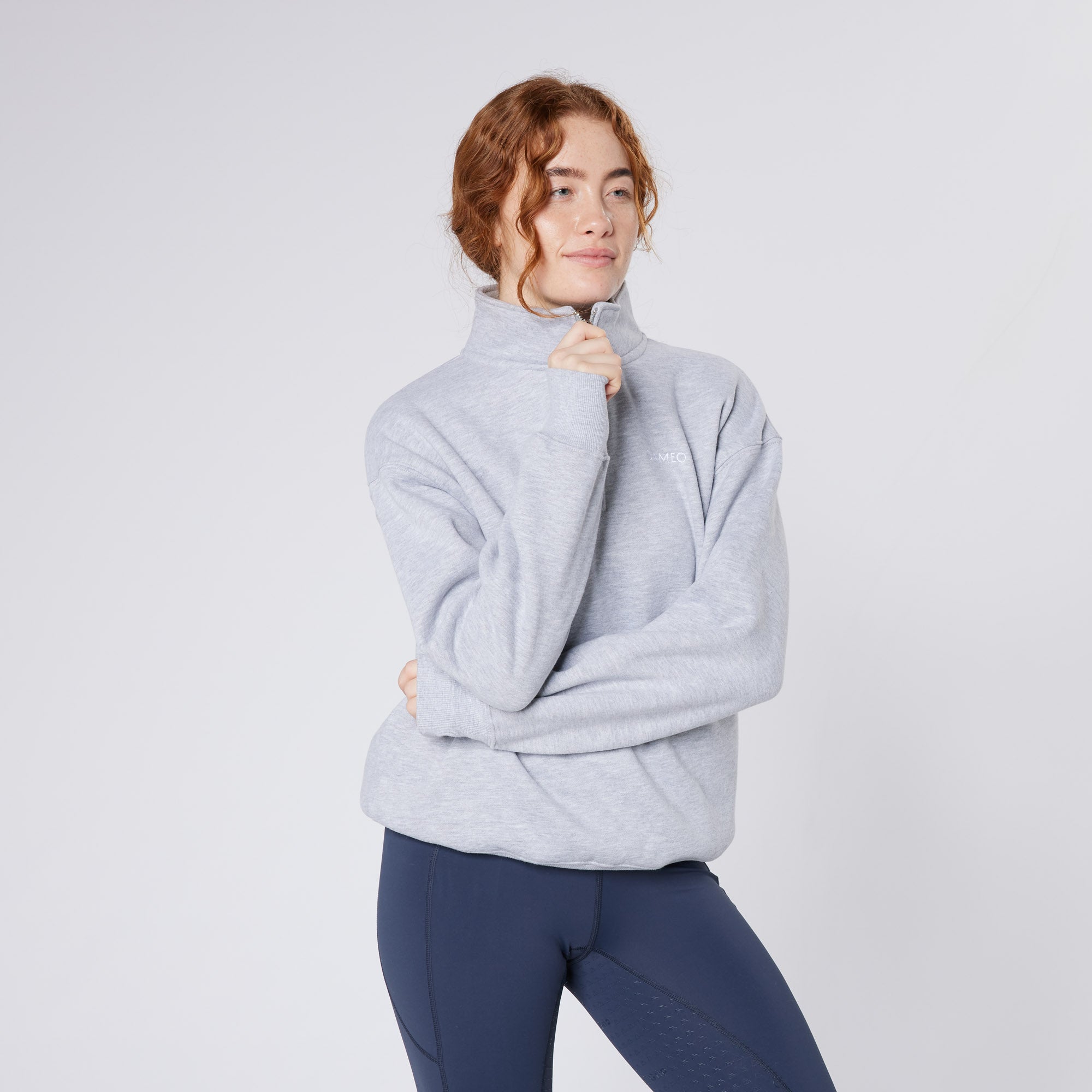 Cameo Grey Mid Layer Sweatshirt - Women's Equestrian Style from Equiflair