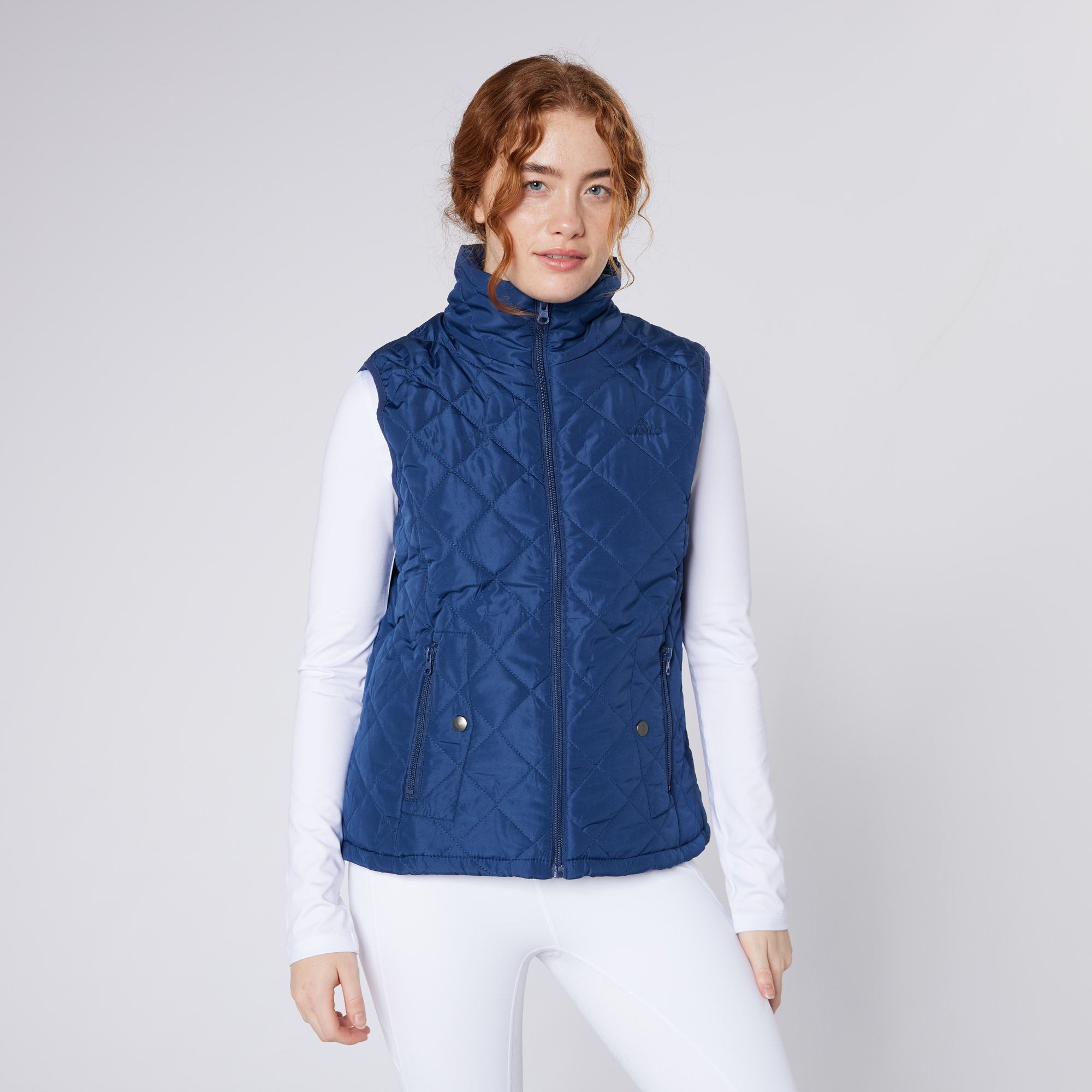 CAMEO All Season Gilet Navy: Women's Quilted Riding Vest, Equiflair Equestrian Apparel