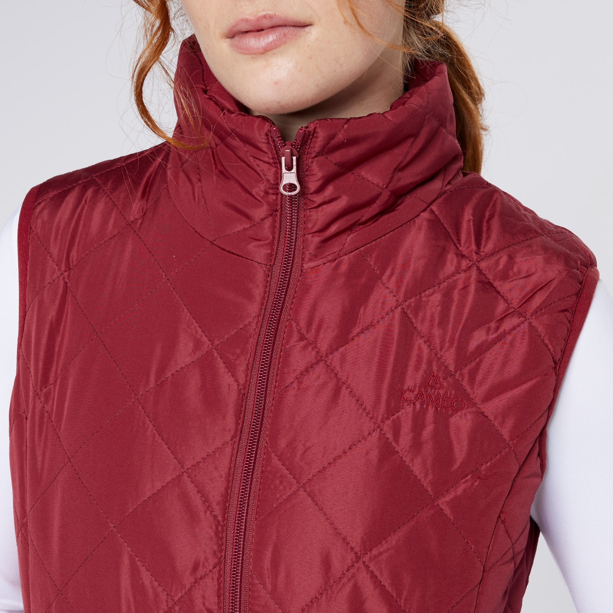 CAMEO All Season Gilet Burgundy: Quilted Women's Vest | Equiflair Equestrian Clothing