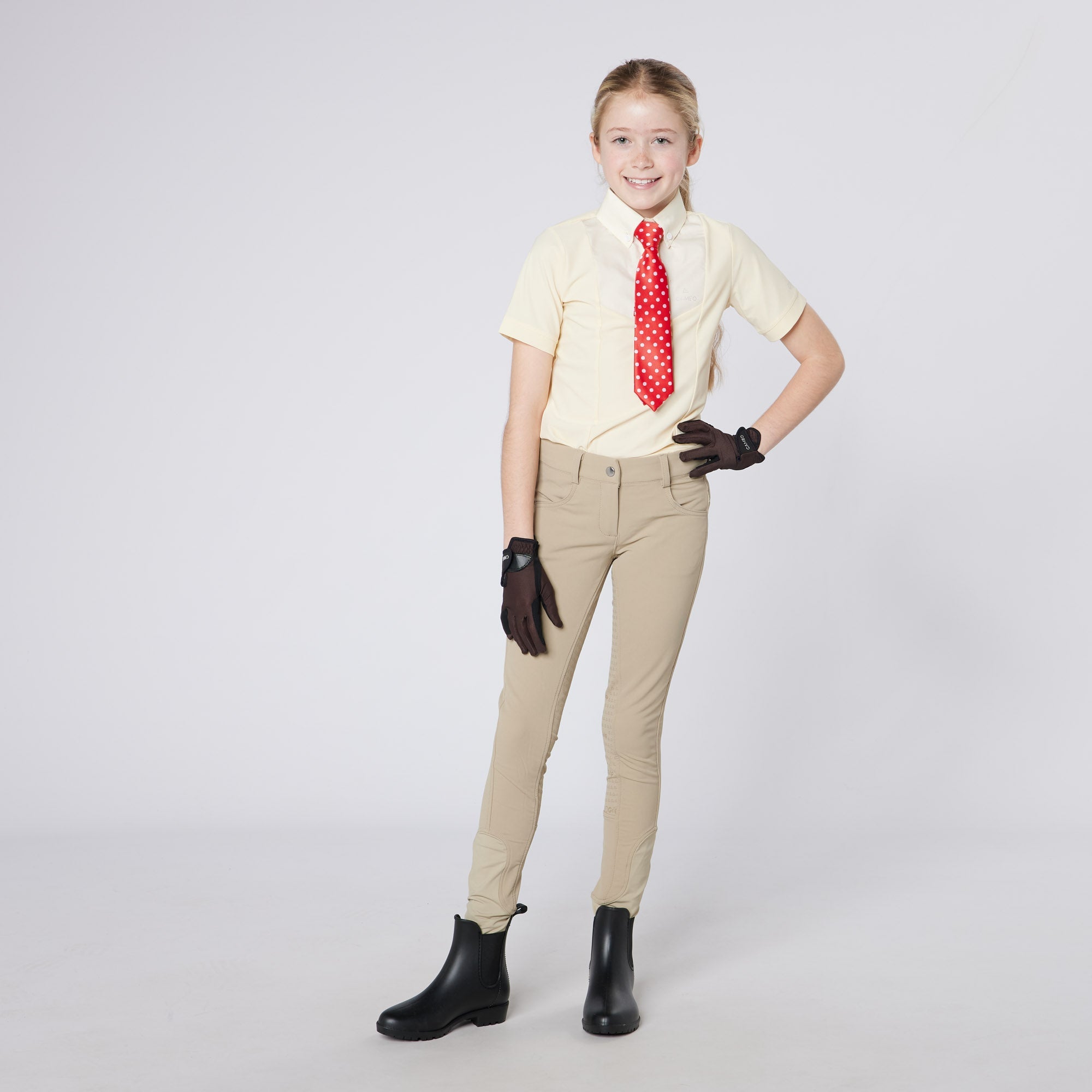 CAMEO JUNIOR CLASSIC SHOW SHIRT YELLOW Equiflair Riding Apparel