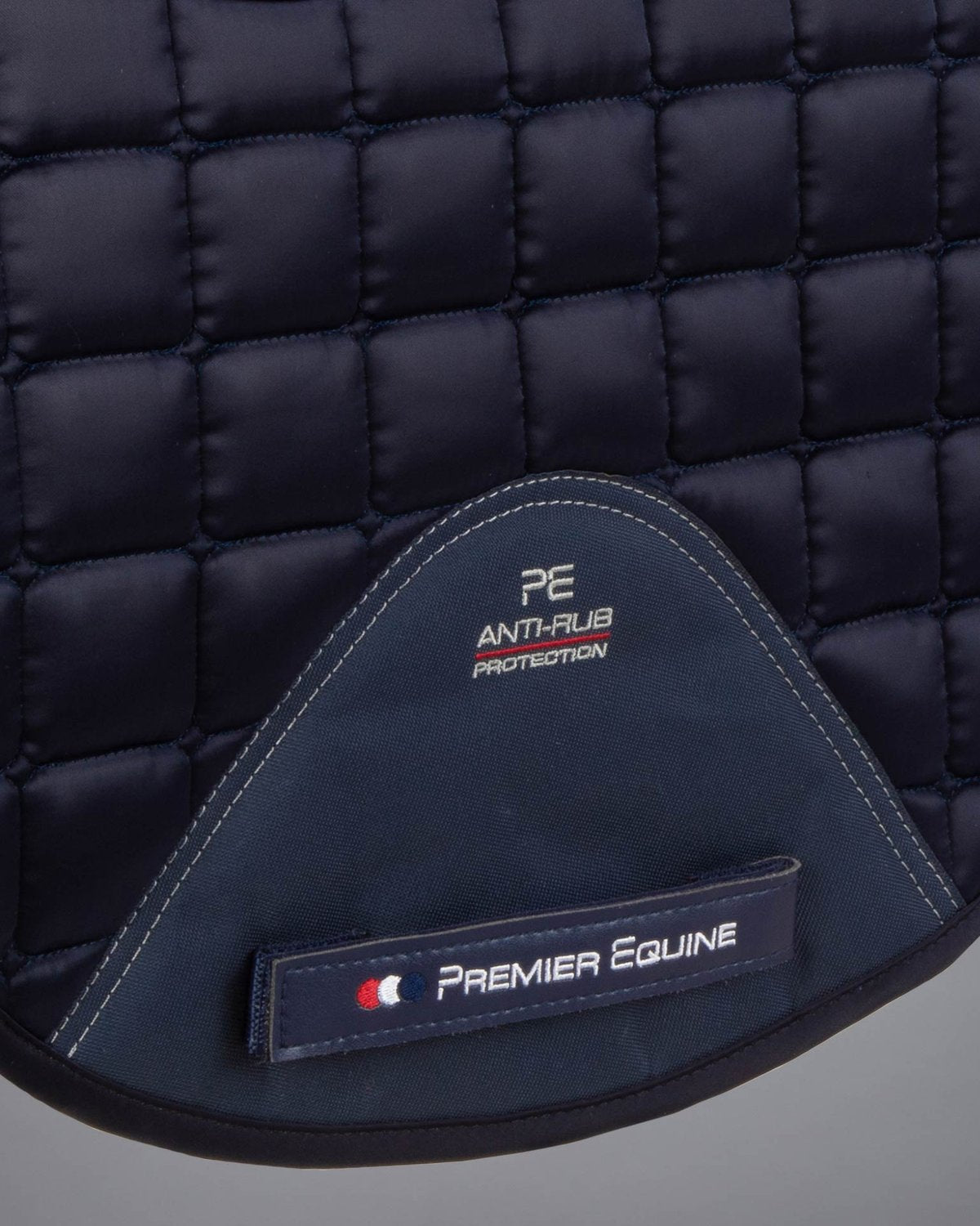 Premier Equine Capella Navy Dressage Saddle Pad - Merino Wool, Anti-Slip, High Wither Design, Close Contact