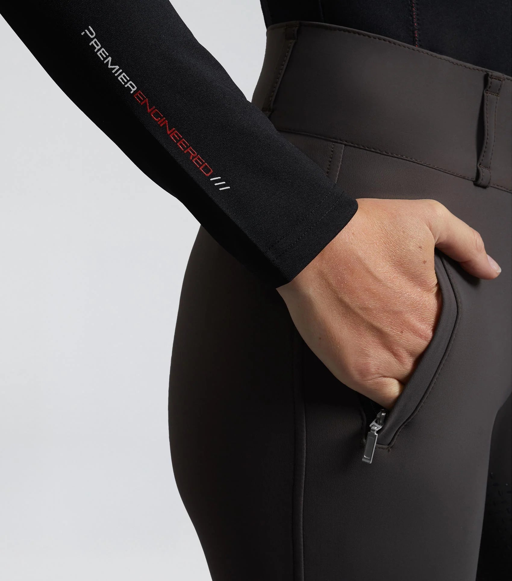 Premier Equine Carapello Liquorice Riding Breeches: Full Seat Gel, Equestrian Apparel