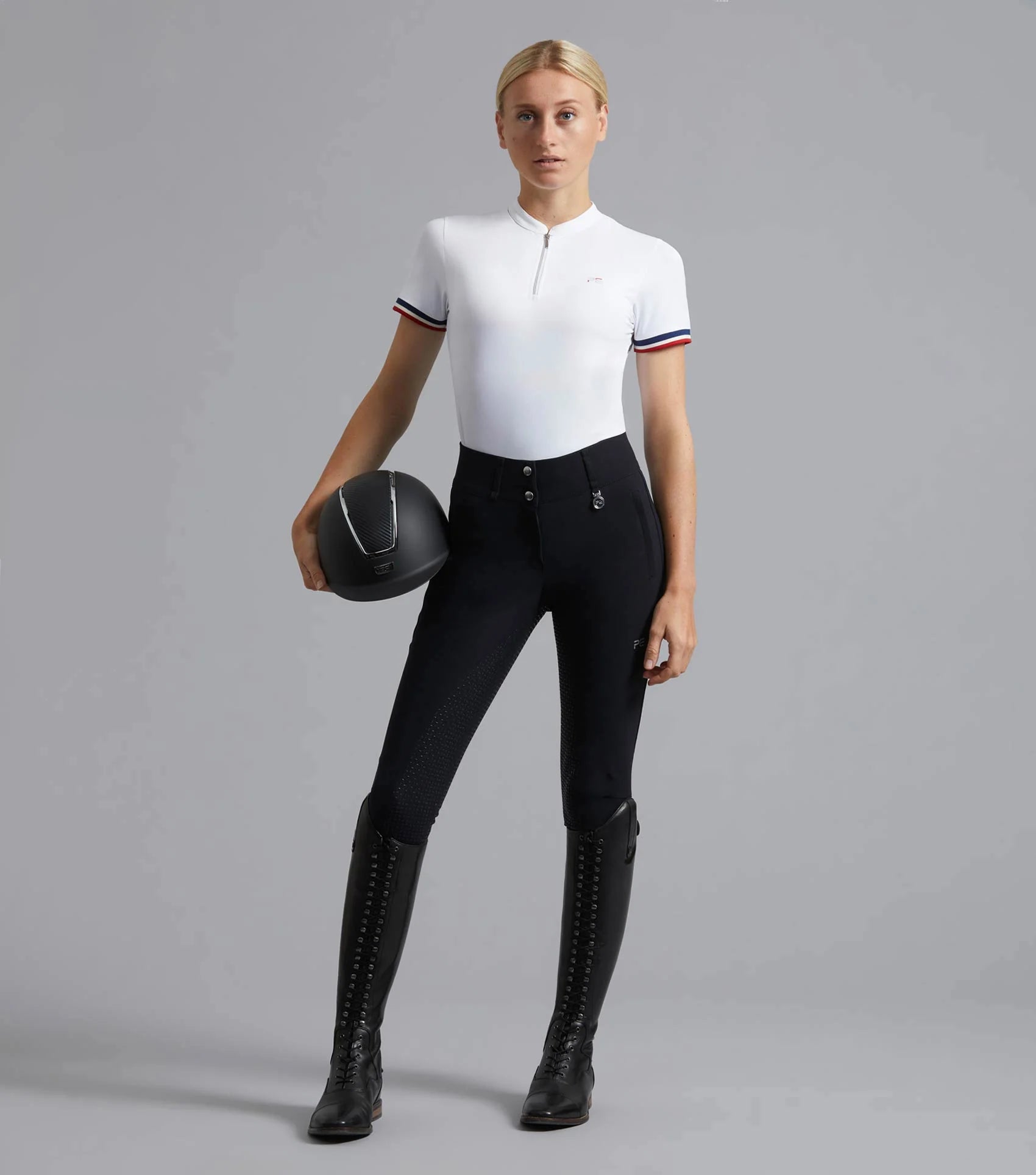 Premier Equine Carapello Ladies Black Riding Breeches - Full Seat Gel Equestrian Apparel by Equiflair