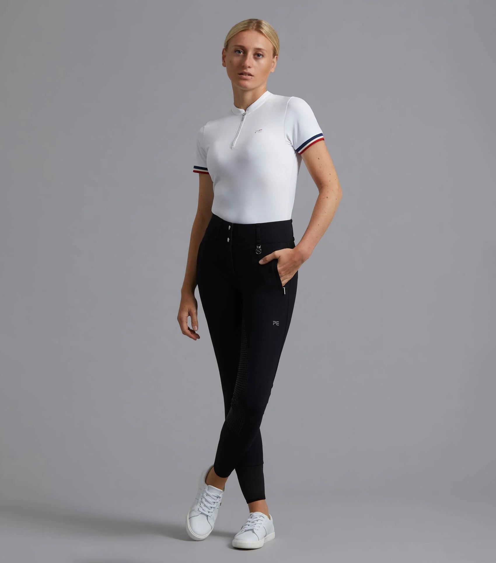 PREMIER EQUINE Carapello Ladies Black Riding Breeches - Full Seat Gel, Equestrian Apparel