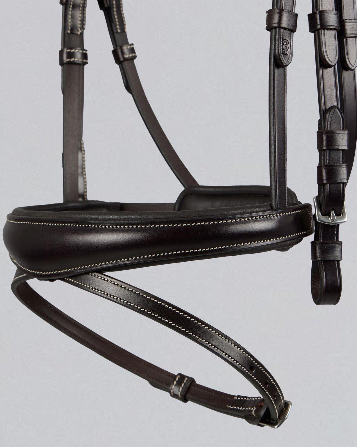 PREMIER EQUINE CASSANO Snaffle Bridle - Brown Leather Horse Bridle with Flash Noseband for Riding & Competition