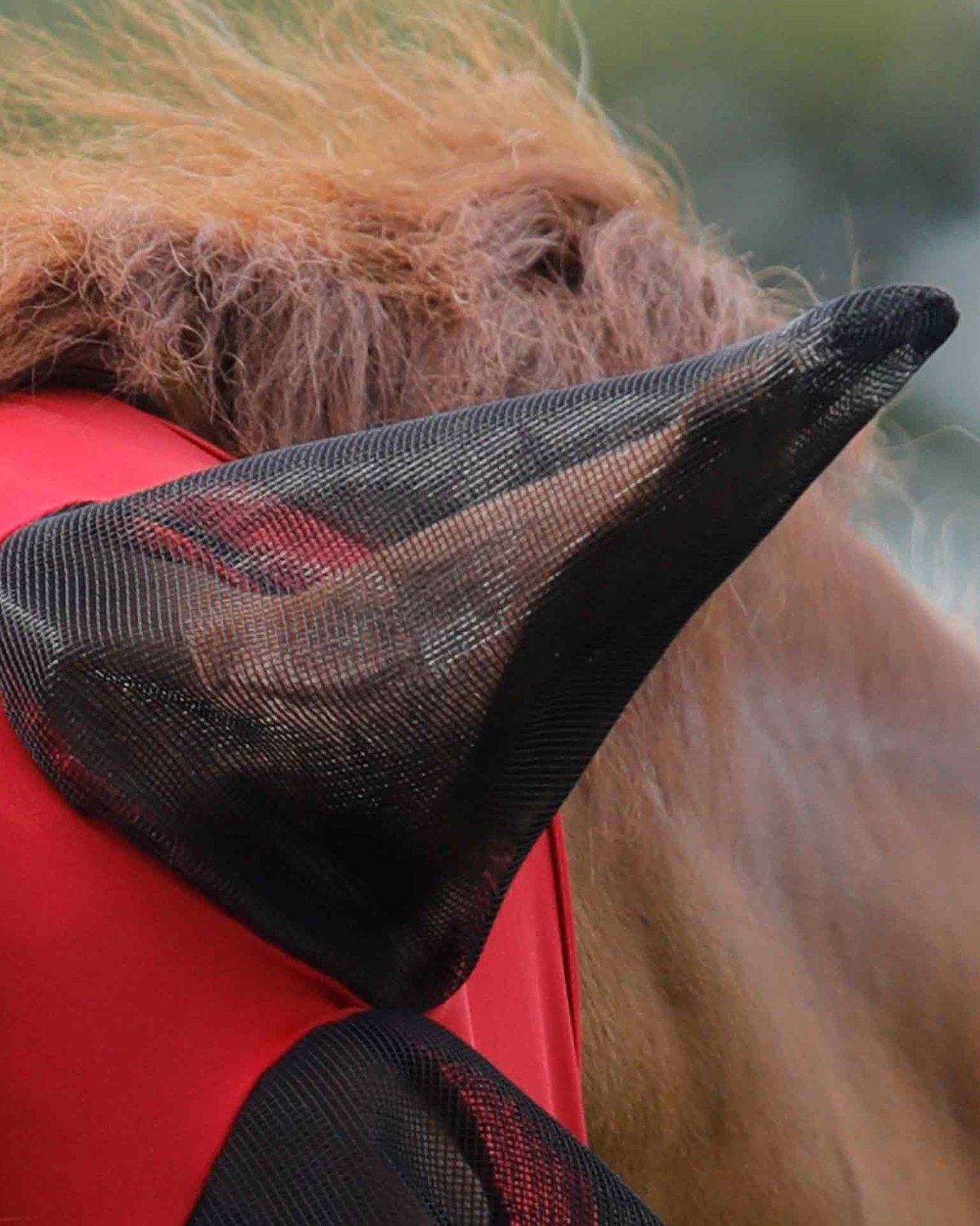 Premier Equine Comfort Tech Lycra Fly Mask Red