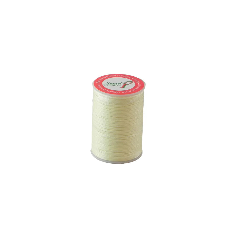 SMART GROOMING Flat Waxed Plaiting Thread Cremello - Durable Equine Grooming Braid Thread