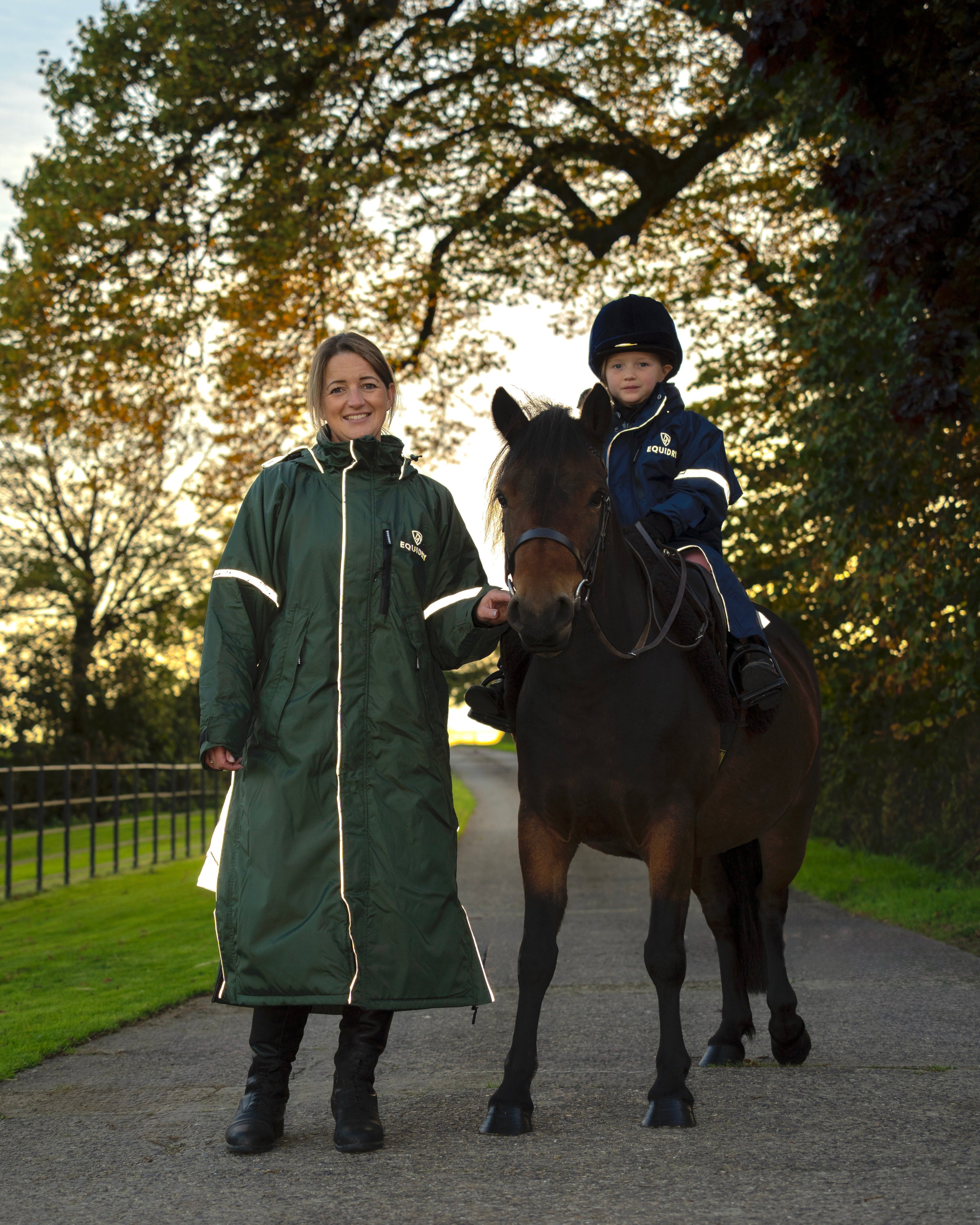 EQUIDRY Evolution Children's Thin Fleece Reflective Navy