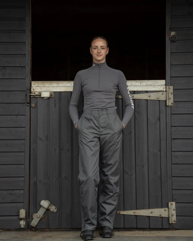 EQUIDRY Waterproof Trousers Fleece Lined Women's Grey