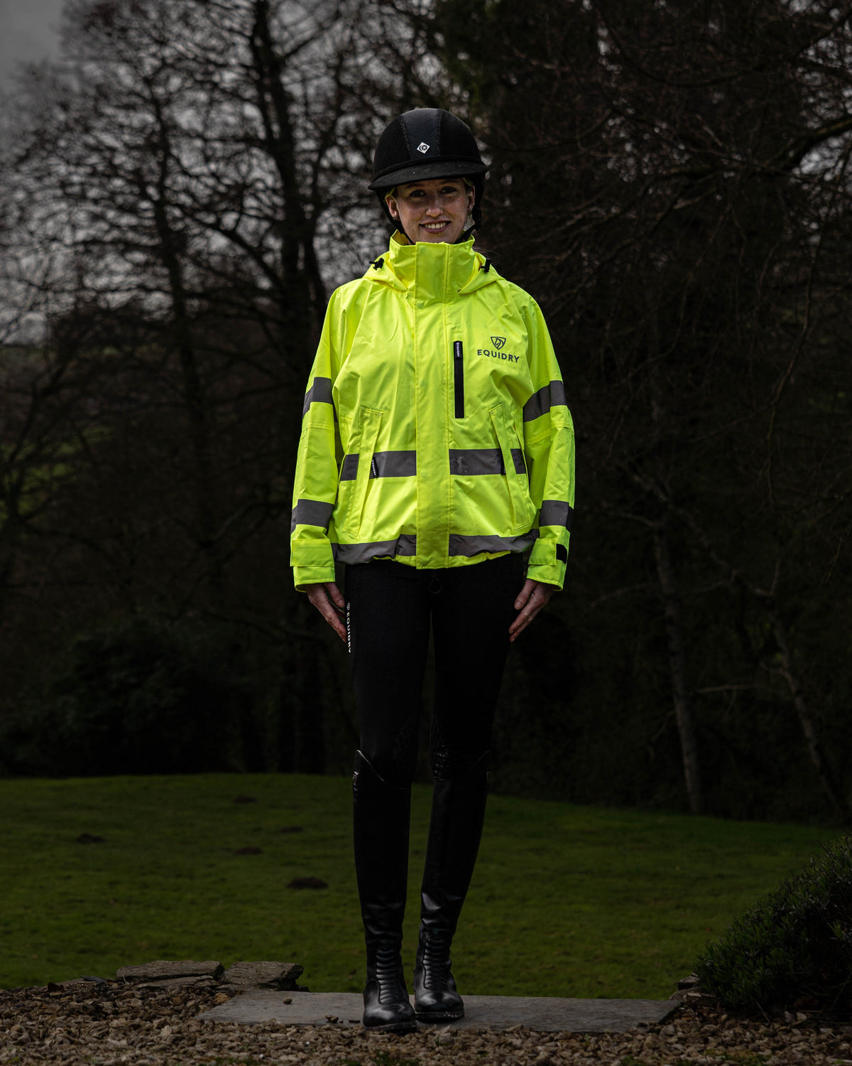 EQUIDRY Shortie Women's Hi-Vis Waterproof Riding Coat | Equiflair
