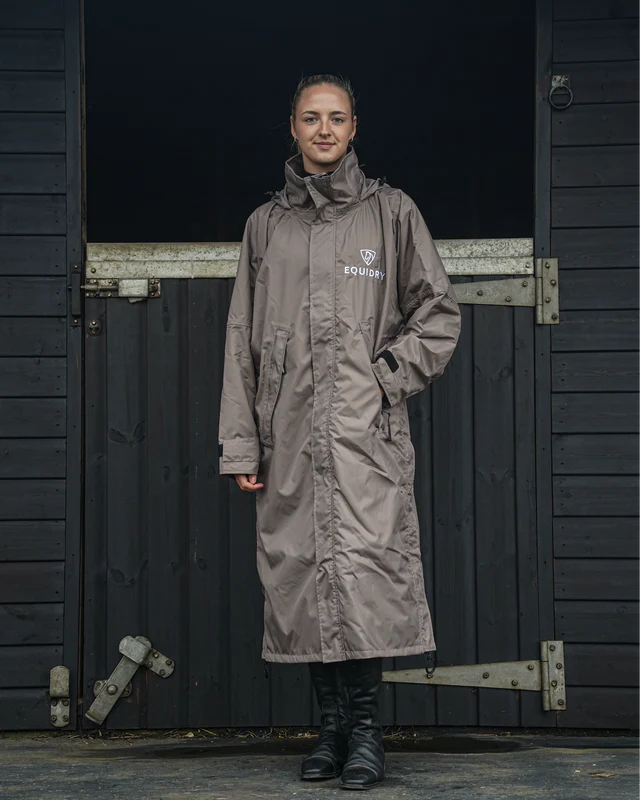 Equidry Evolution Women's Taupe Waterproof Riding Coat - Equiflair