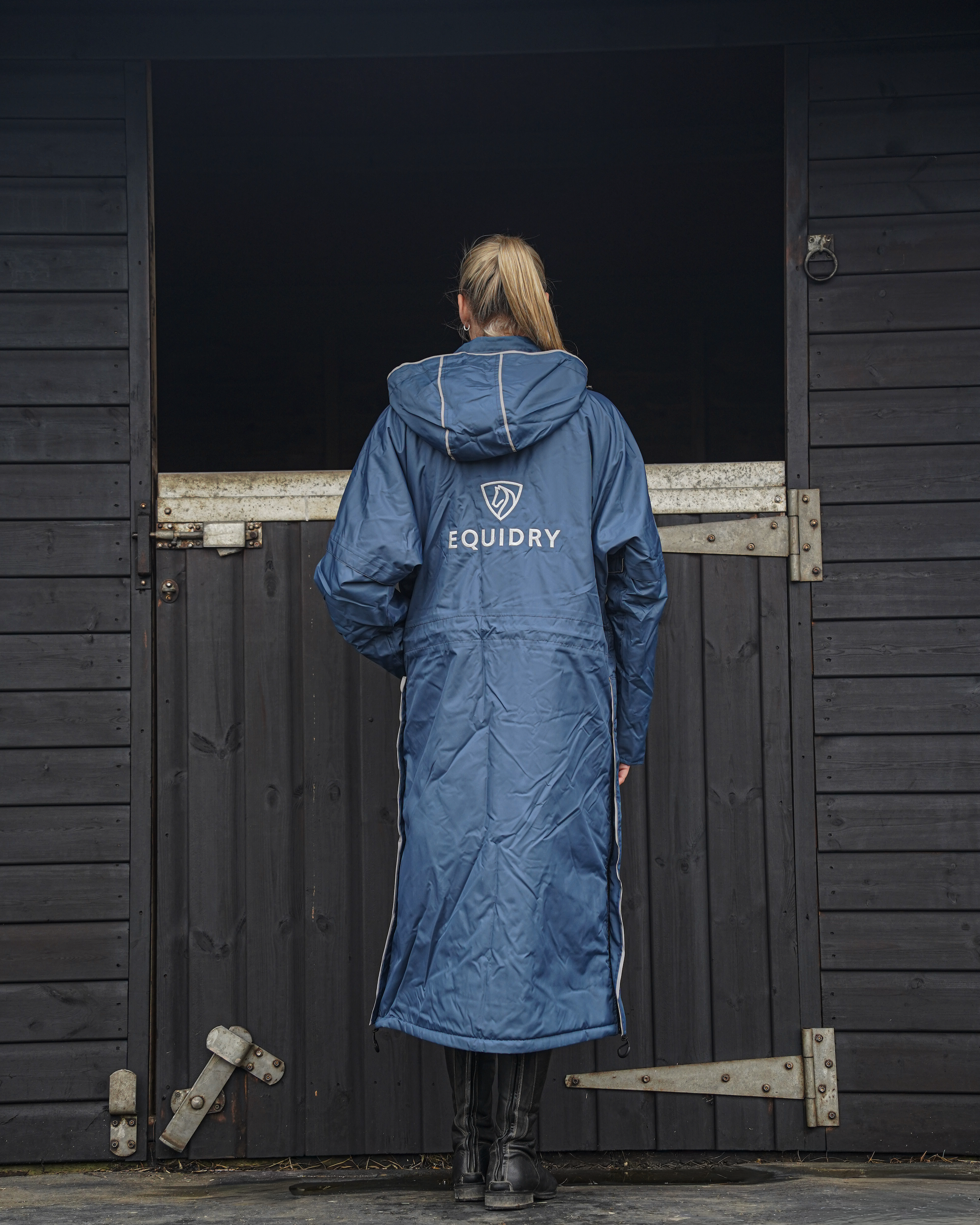 EQUIDRY Evolution Women's Thin Fleece Reflective Steel Blue