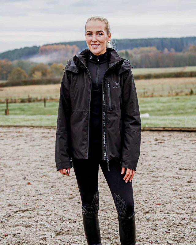 EQUIDRY Iris Warm Waterproof Riding Jacket Women's Black