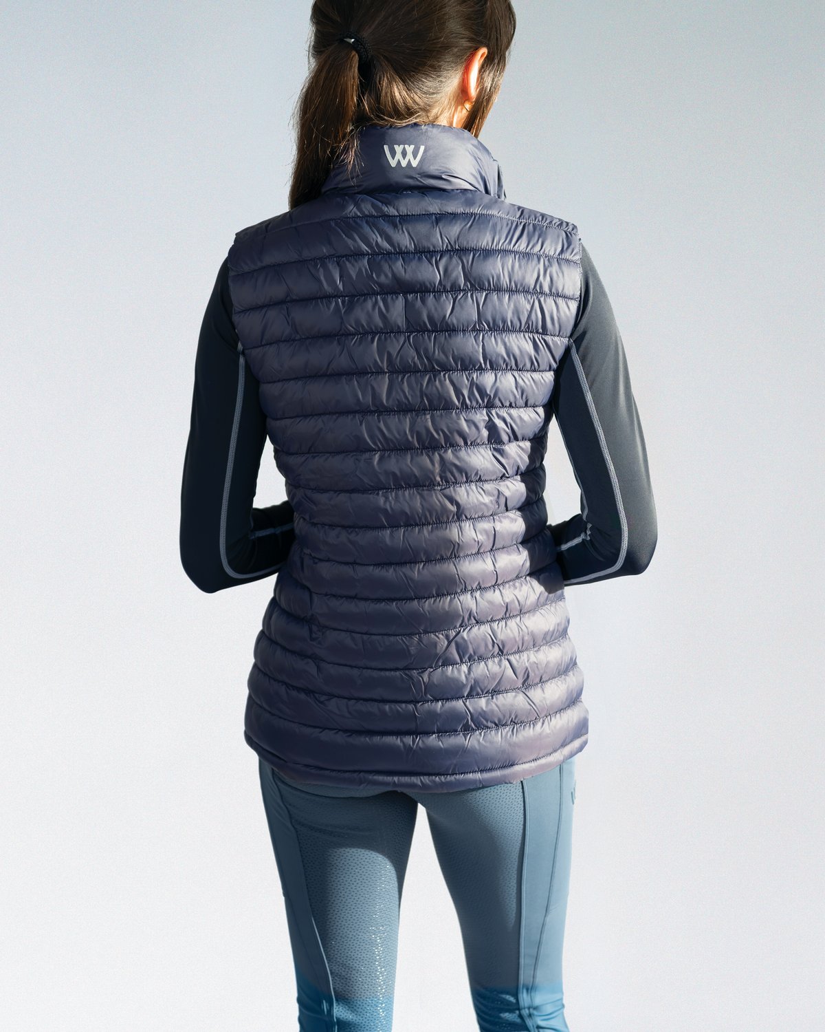 WOOF WEAR Heated Gilet Navy - Women's Equestrian Vest for Riding, Insulated Padded Bodywarmer