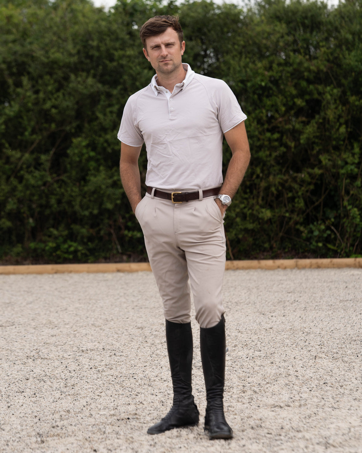 Equidry Men's Waterproof Breeches Beige - Equestrian Riding Pants